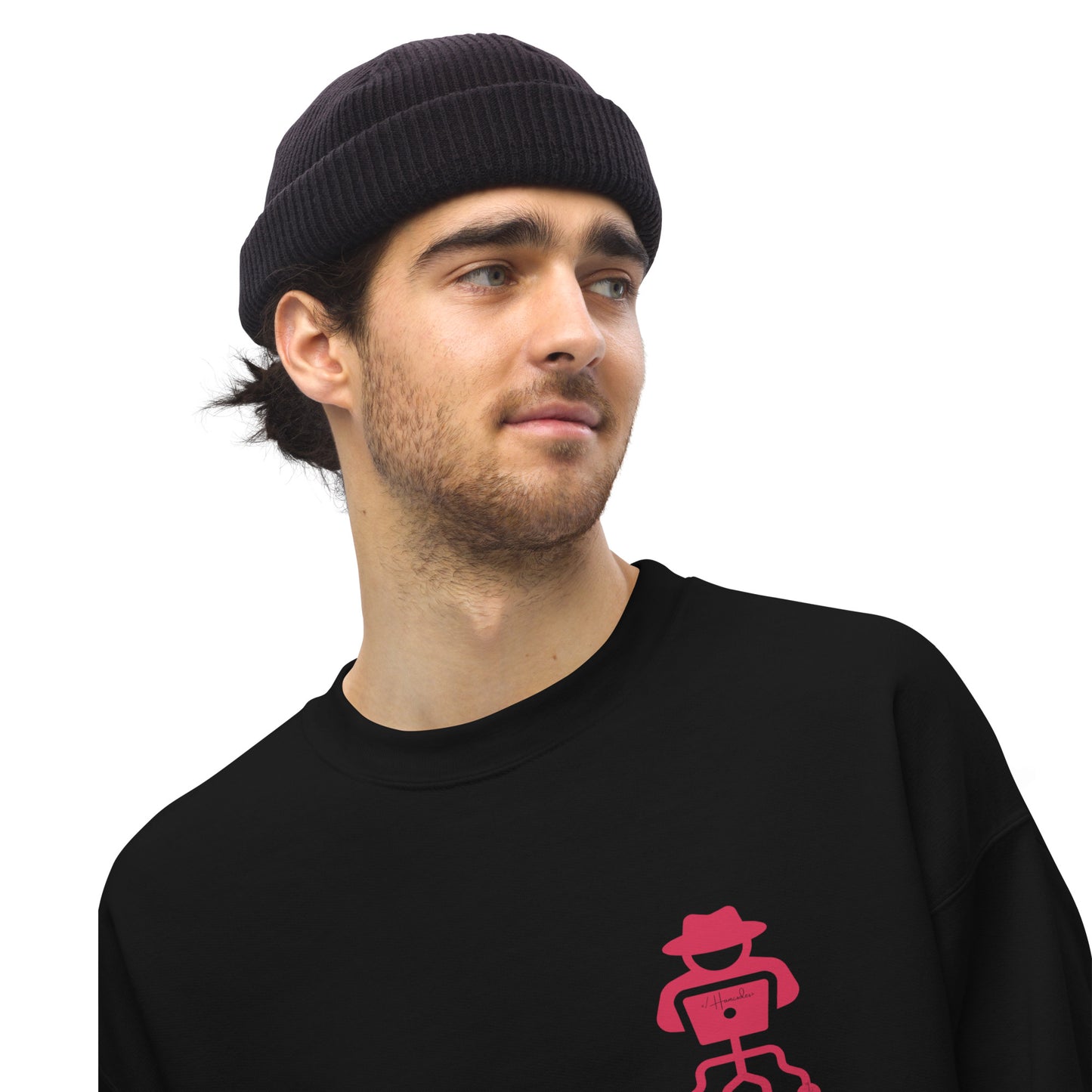 hamcodes unisex-crew-neck-sweatshirt-black