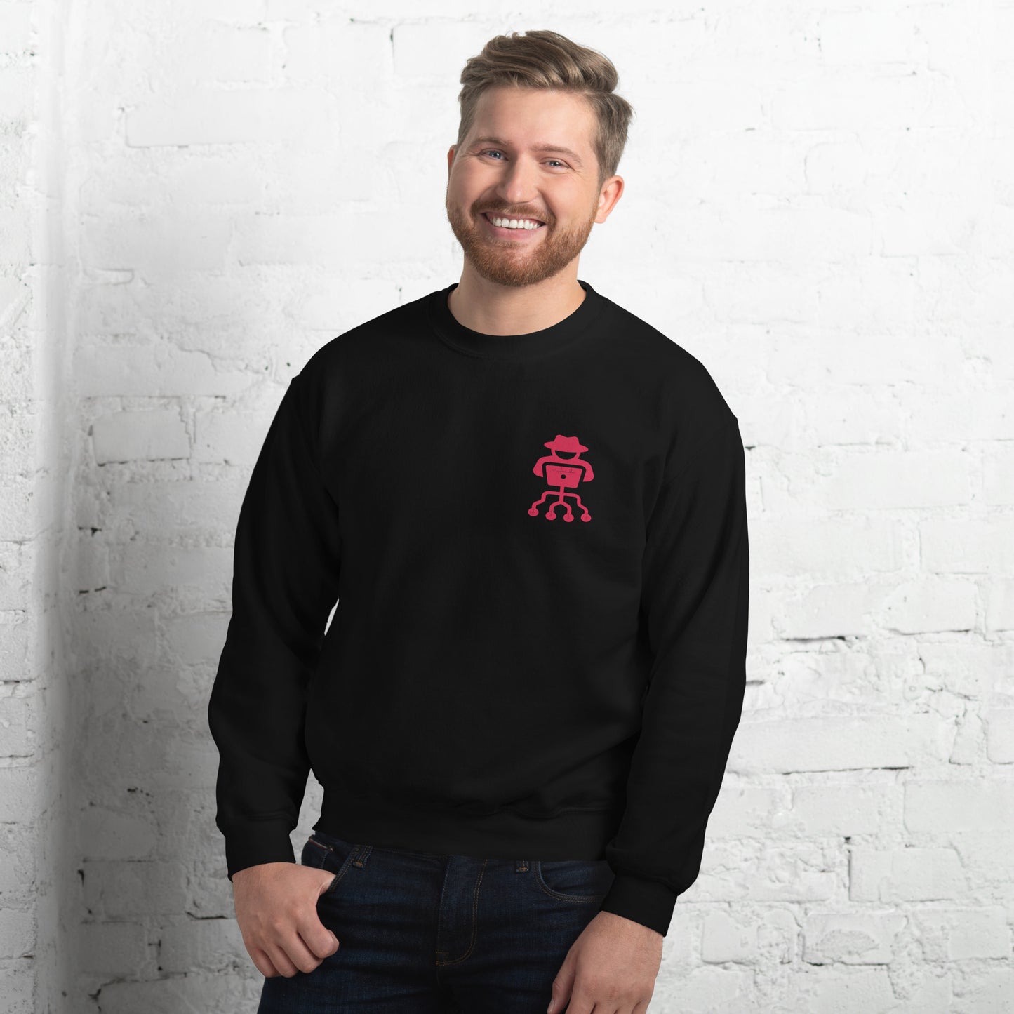 hamcodes unisex-crew-neck-sweatshirt-black