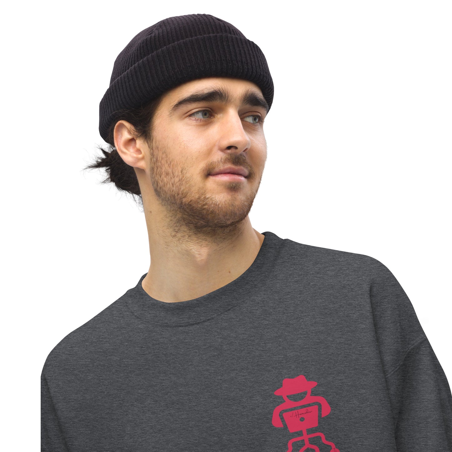 hamcodes unisex-crew-neck-sweatshirt-dark-heather