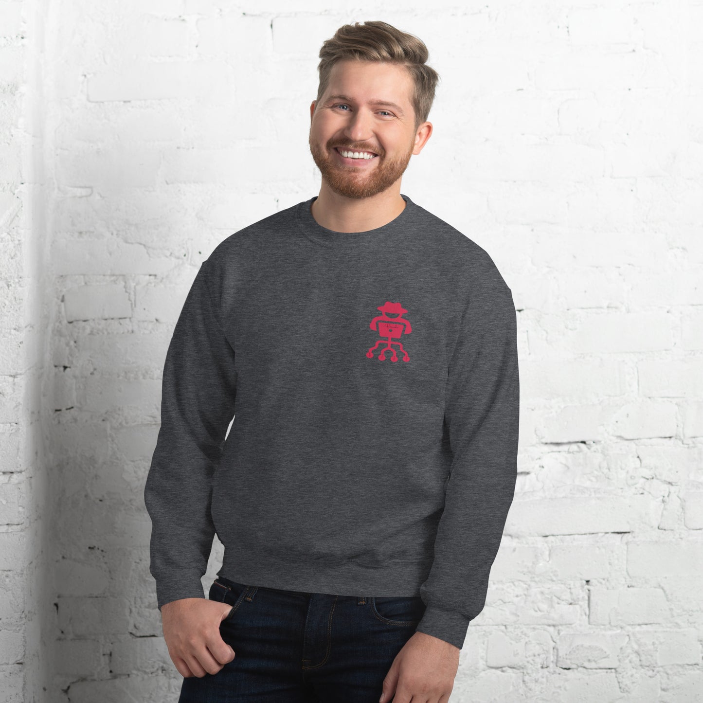 hamcodes unisex-crew-neck-sweatshirt-dark-heather