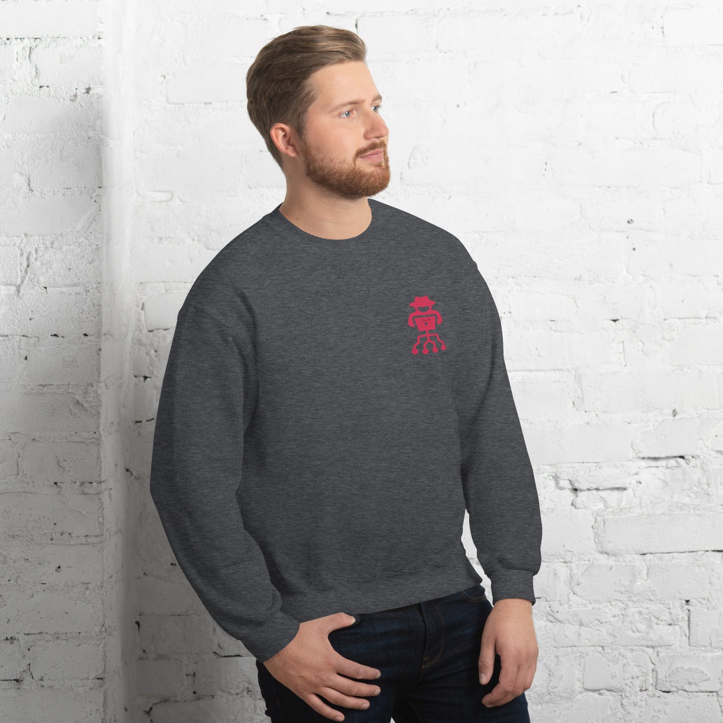 hamcodes unisex-crew-neck-sweatshirt-dark-heather