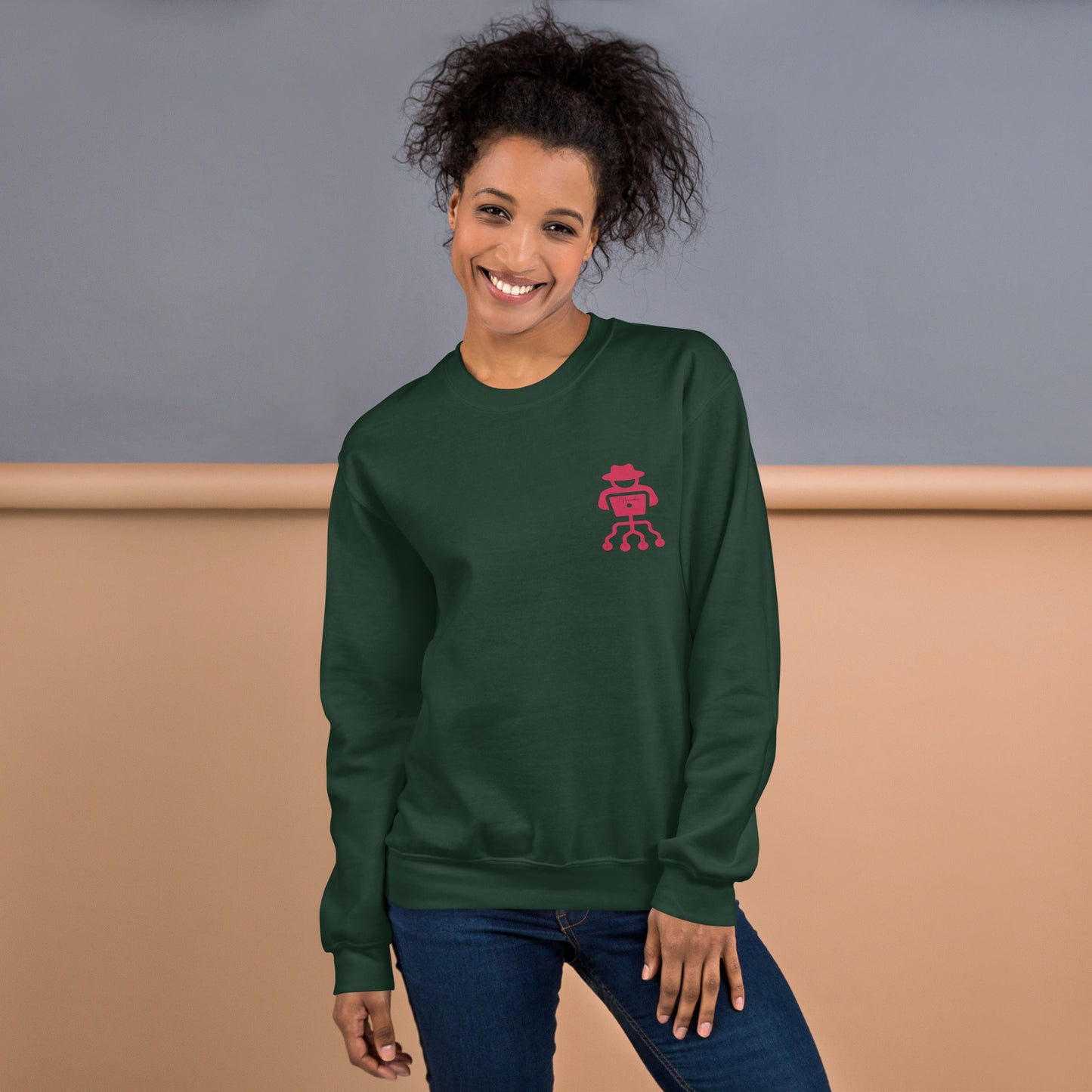 hamcodes unisex-crew-neck-sweatshirt-forest-green