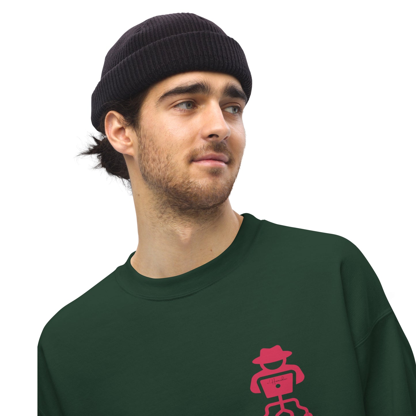 hamcodes unisex-crew-neck-sweatshirt-forest-green