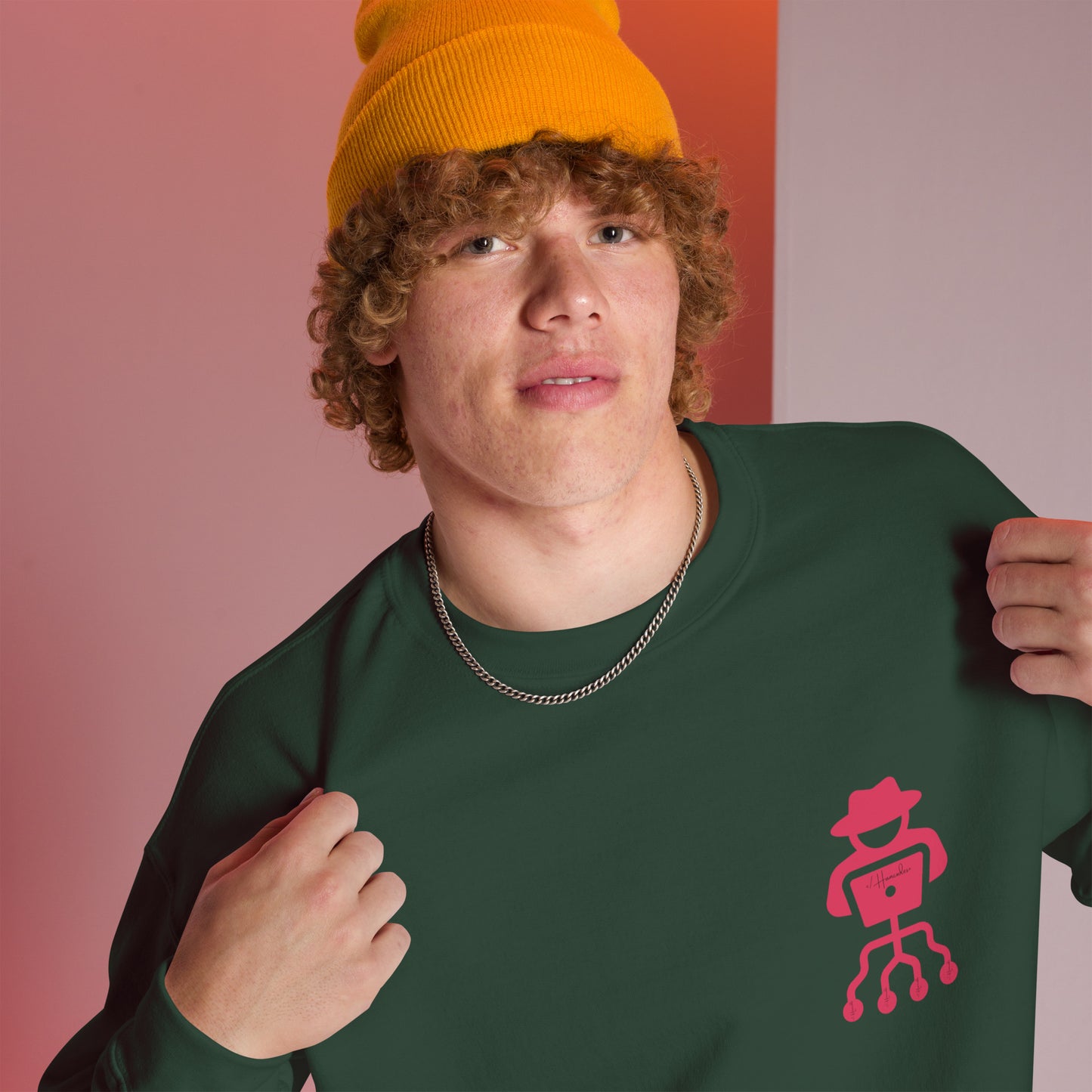 hamcodes unisex-crew-neck-sweatshirt-forest-green