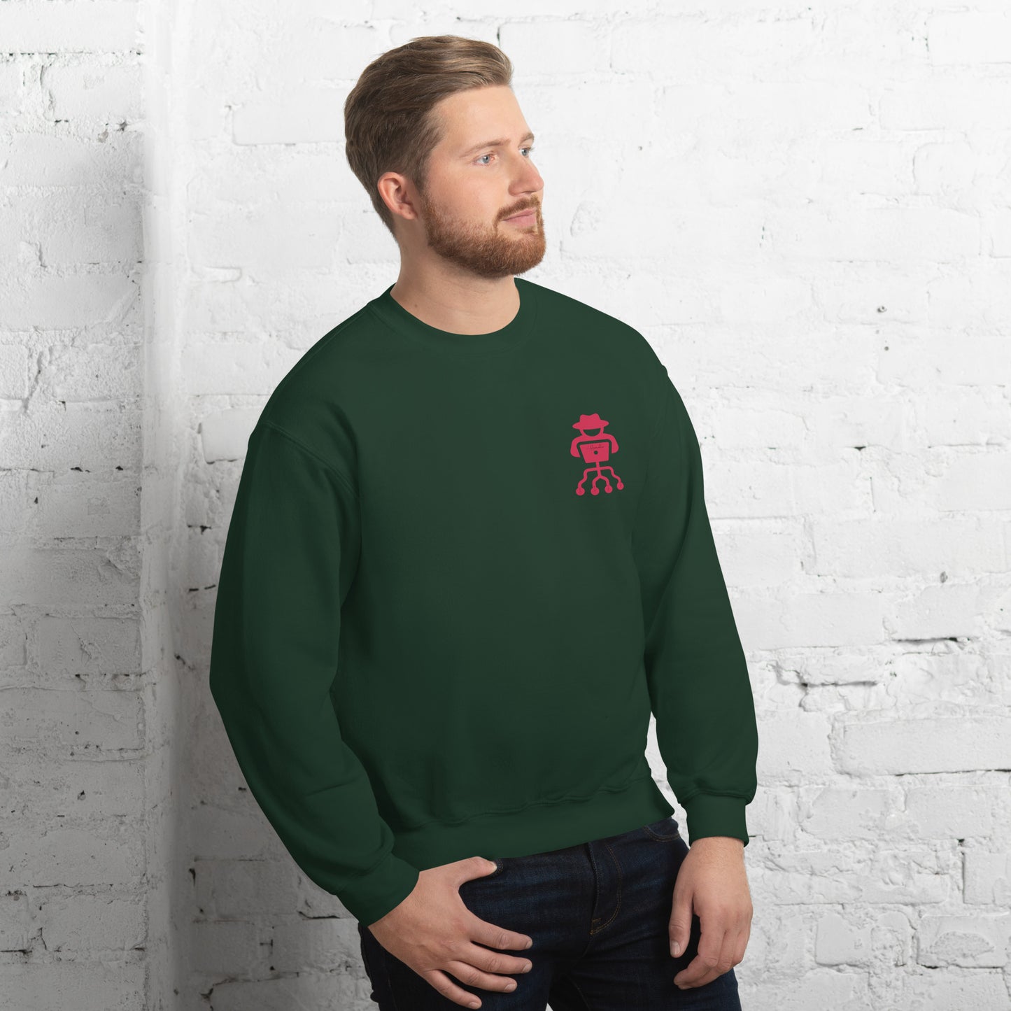 hamcodes unisex-crew-neck-sweatshirt-forest-green