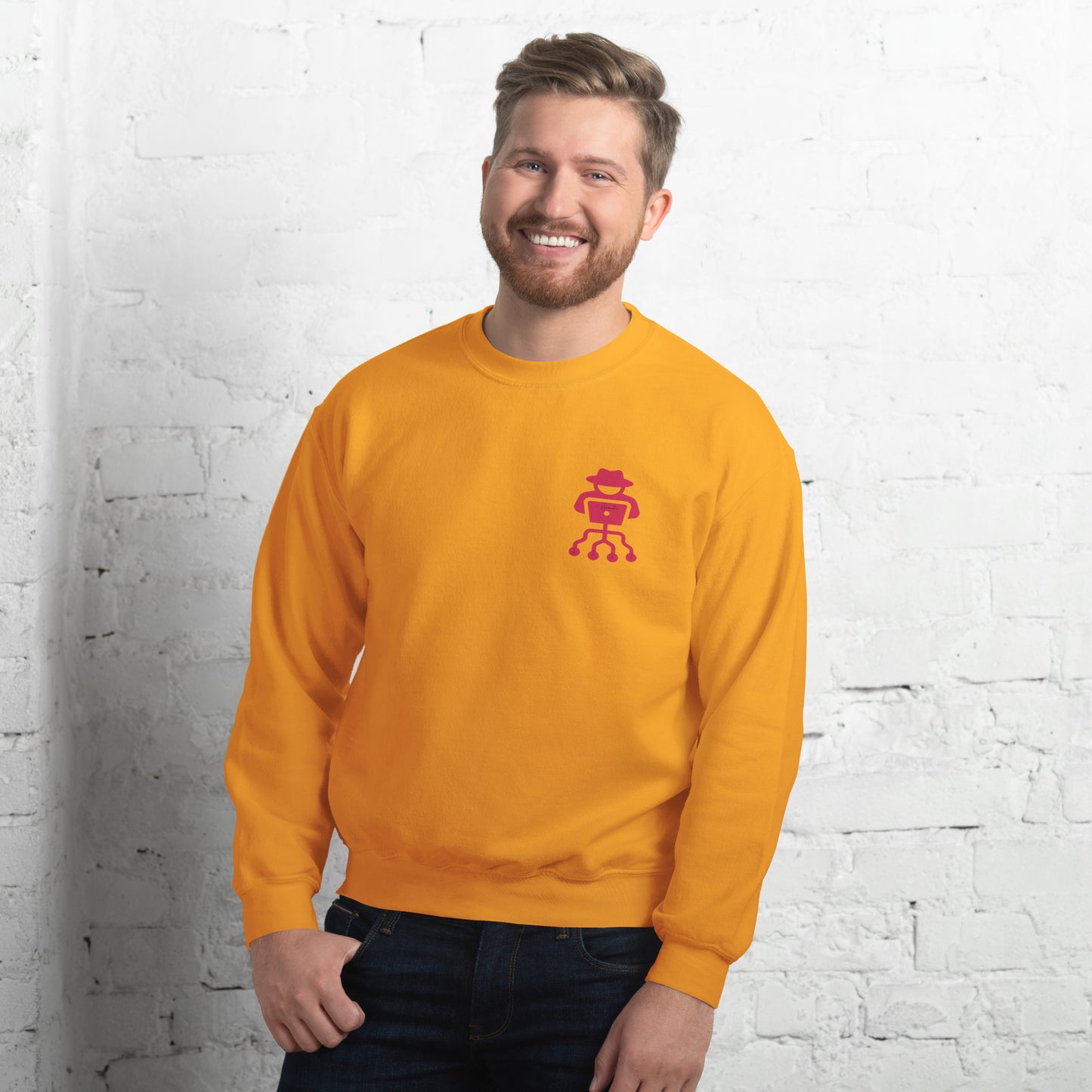 hamcodes unisex-crew-neck-sweatshirt-gold