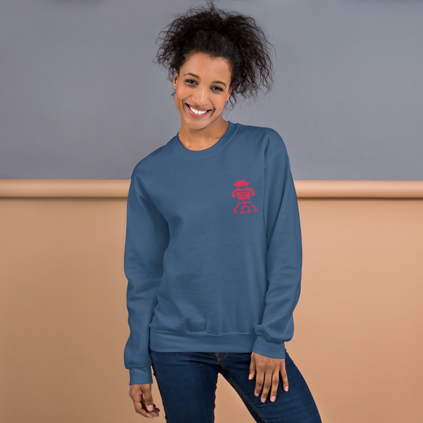 hamcodes unisex-crew-neck-sweatshirt-indigo-blue