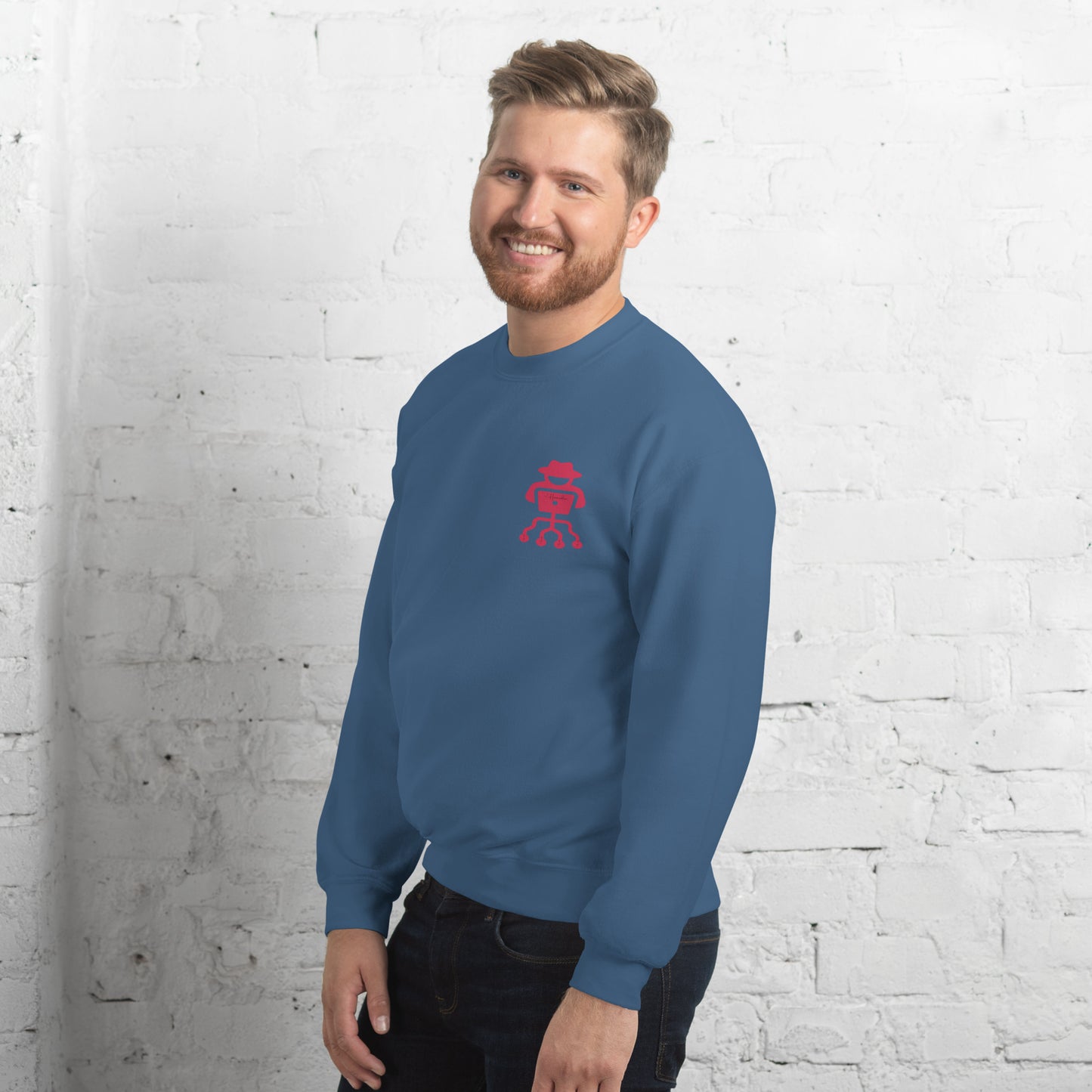 hamcodes unisex-crew-neck-sweatshirt-indigo-blue