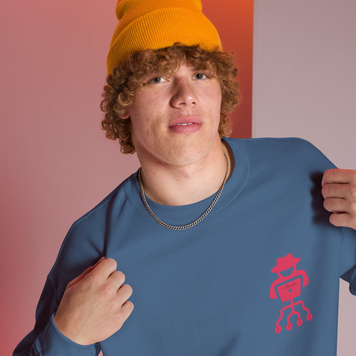 hamcodes unisex-crew-neck-sweatshirt-indigo-blue