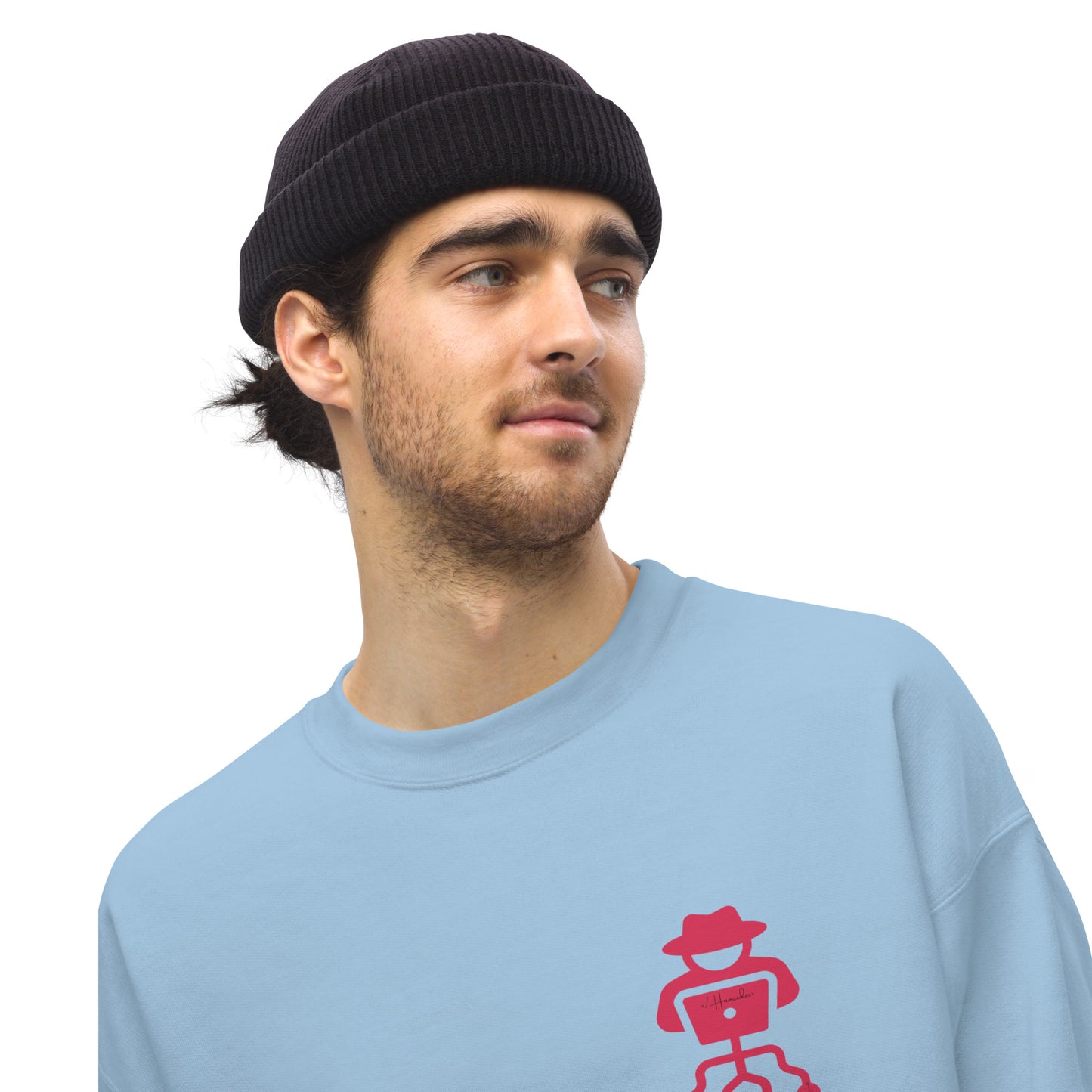 hamcodes unisex-crew-neck-sweatshirt-light-blue