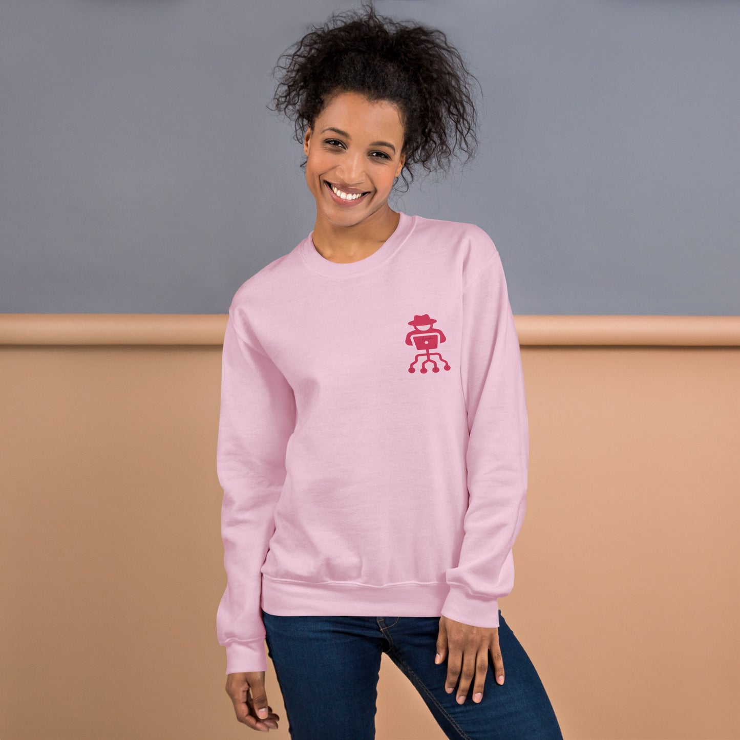hamcodes unisex-crew-neck-sweatshirt-light-pink