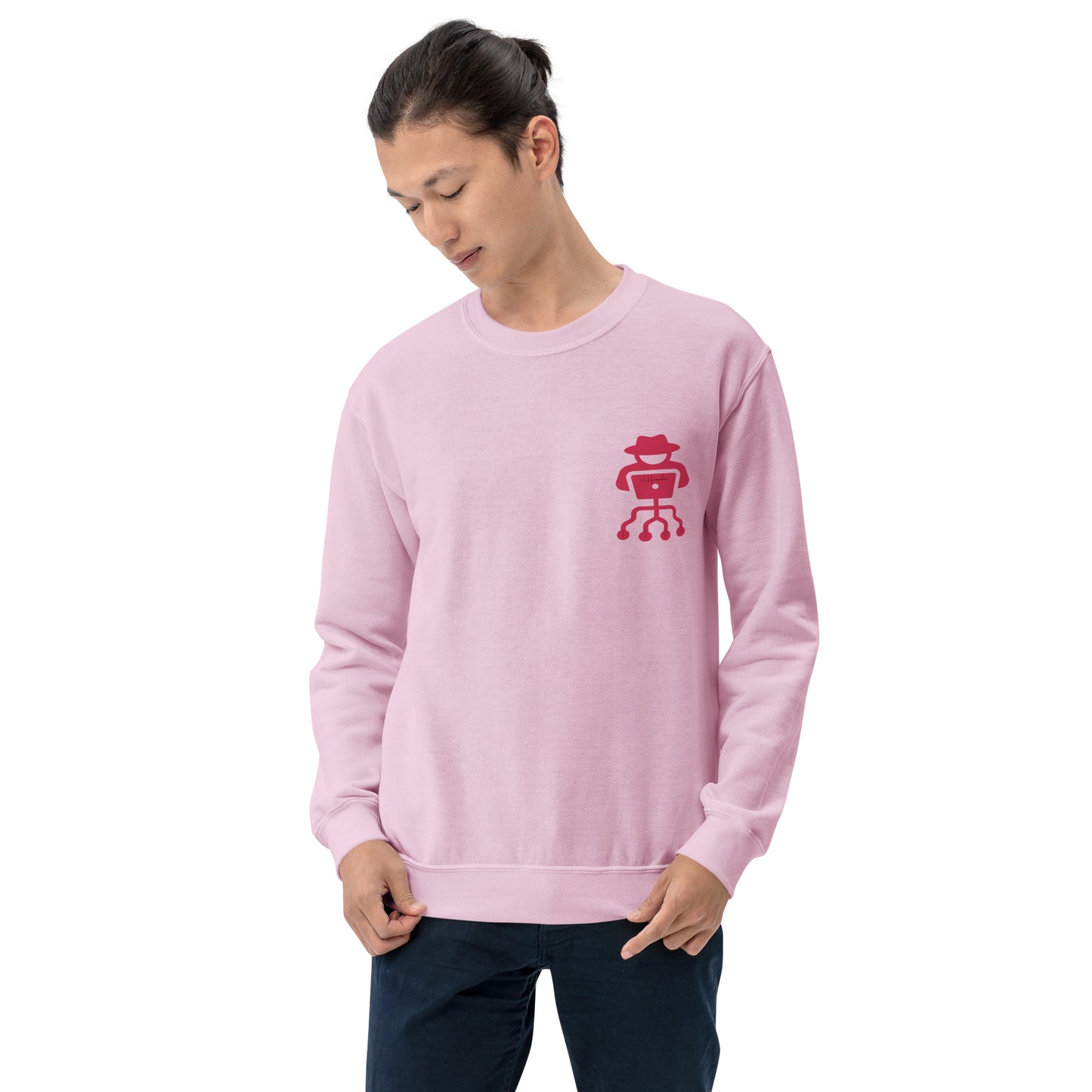 hamcodes unisex-crew-neck-sweatshirt-light-pink