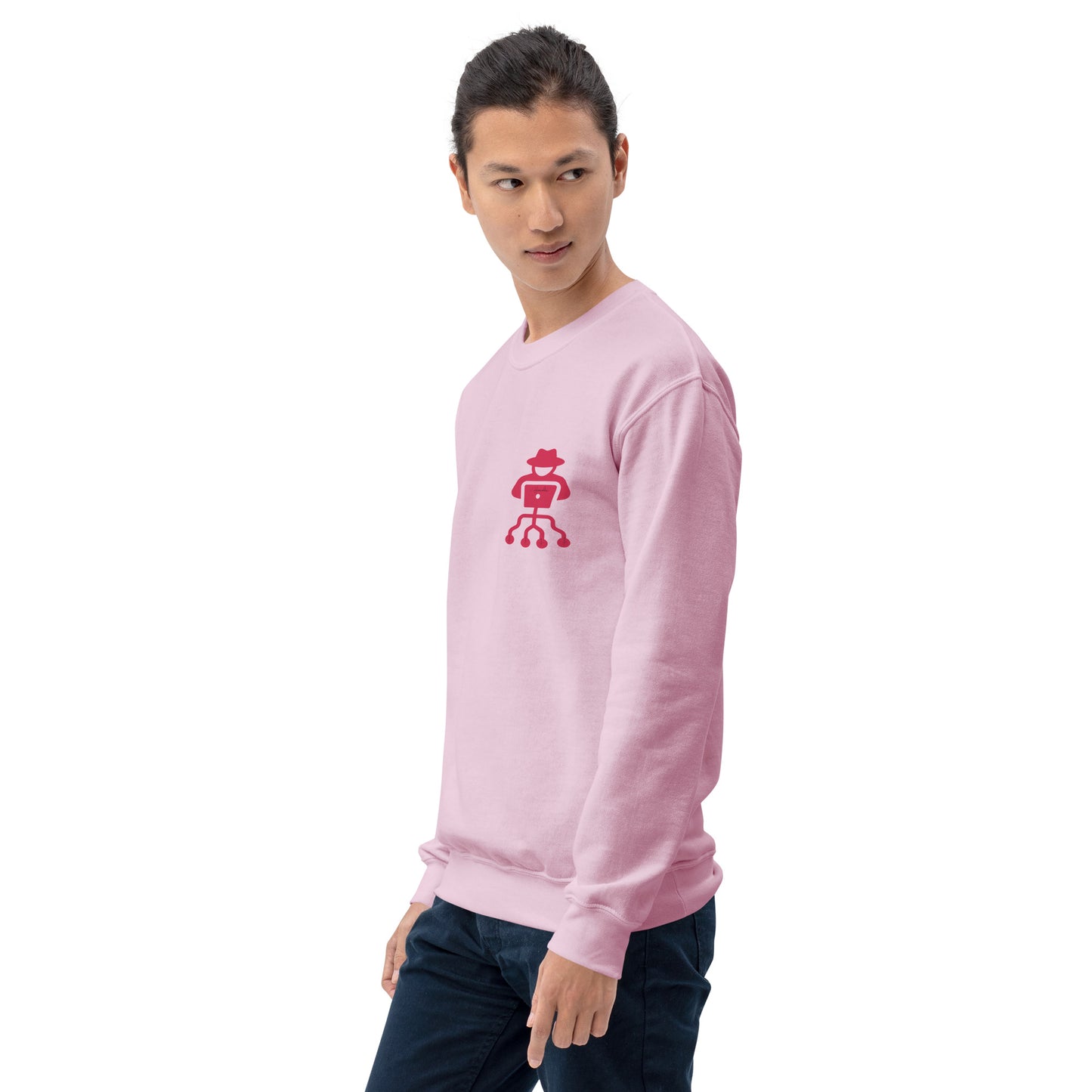 hamcodes unisex-crew-neck-sweatshirt-light-pink