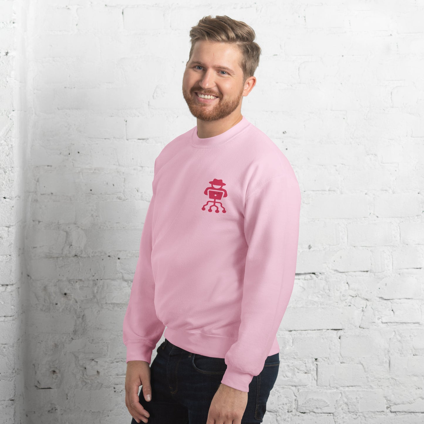 hamcodes unisex-crew-neck-sweatshirt-light-pink