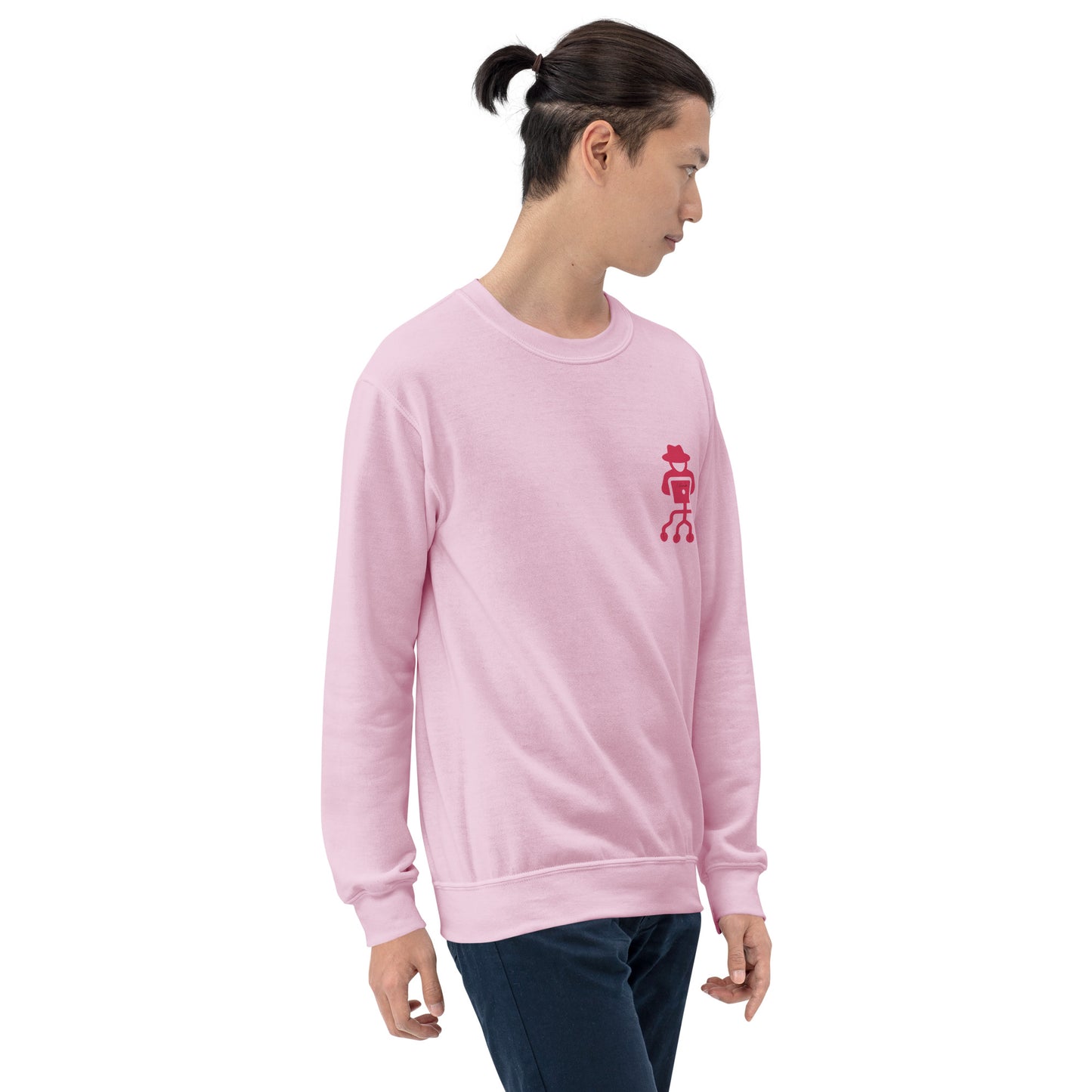 hamcodes unisex-crew-neck-sweatshirt-light-pink
