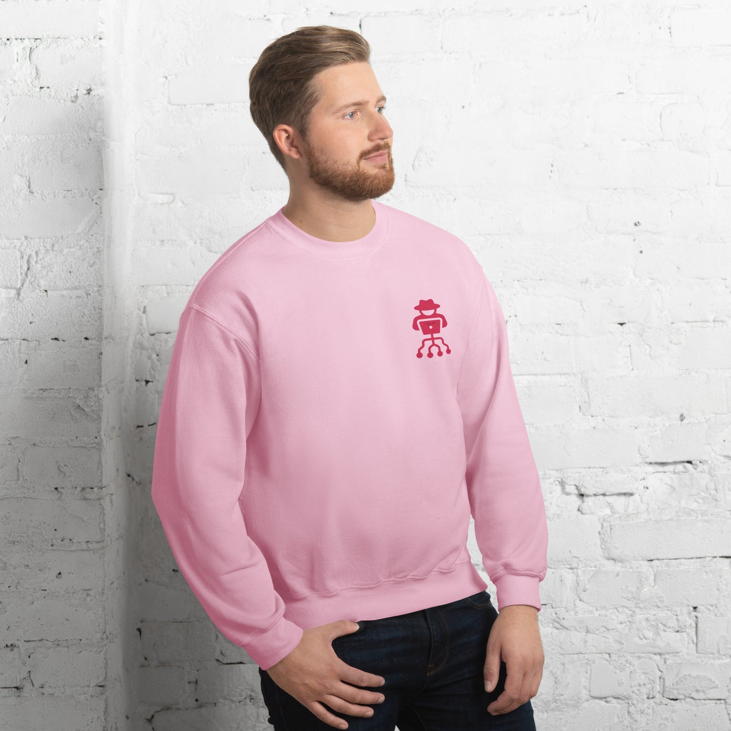 hamcodes unisex-crew-neck-sweatshirt-light-pink
