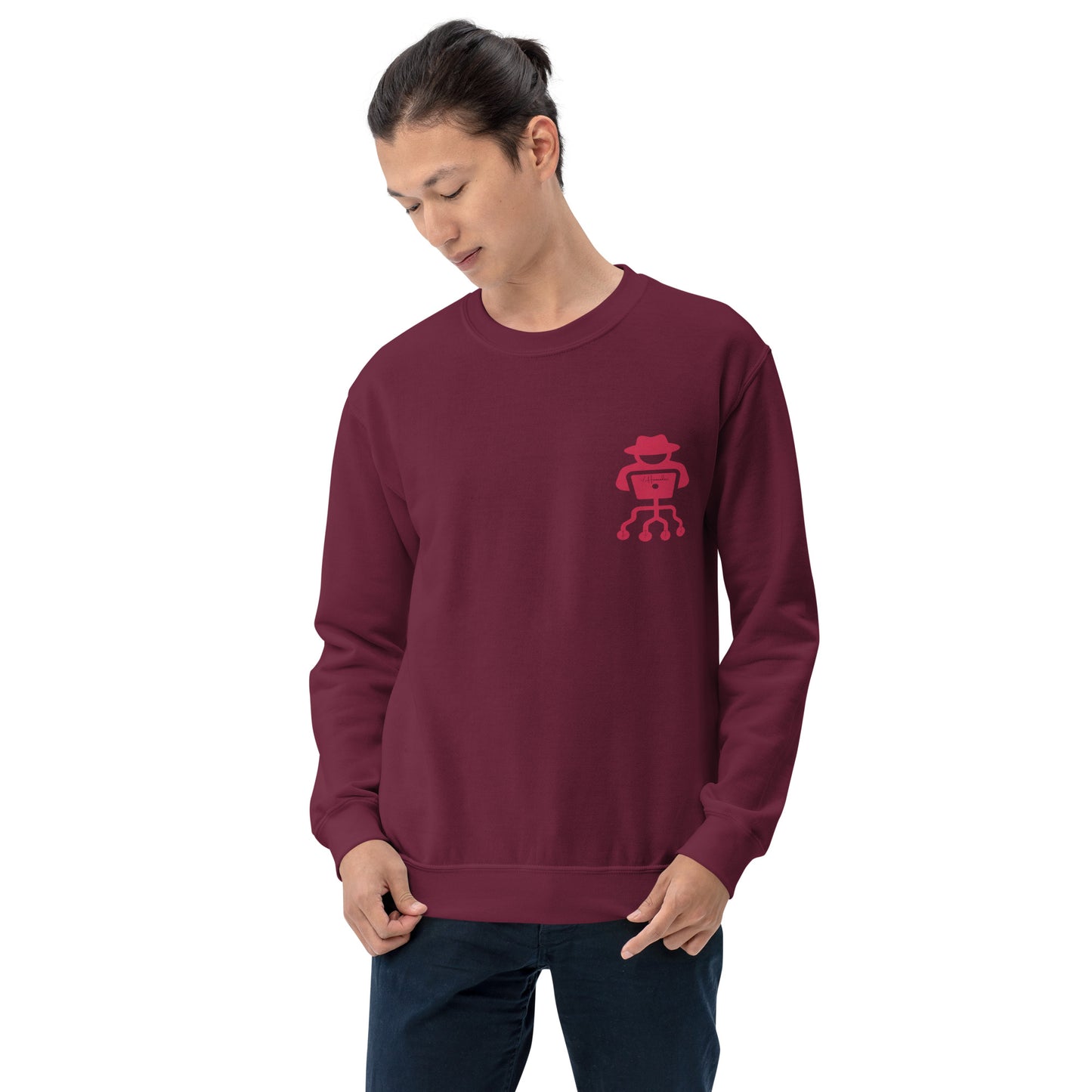 hamcodes unisex-crew-neck-sweatshirt-maroon