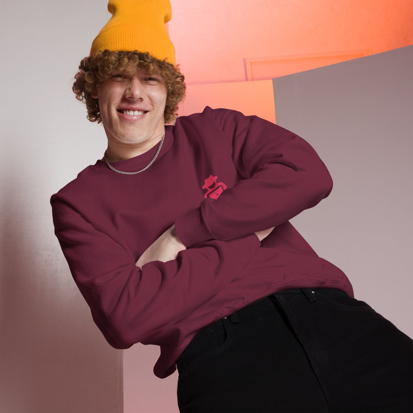hamcodes unisex-crew-neck-sweatshirt-maroon