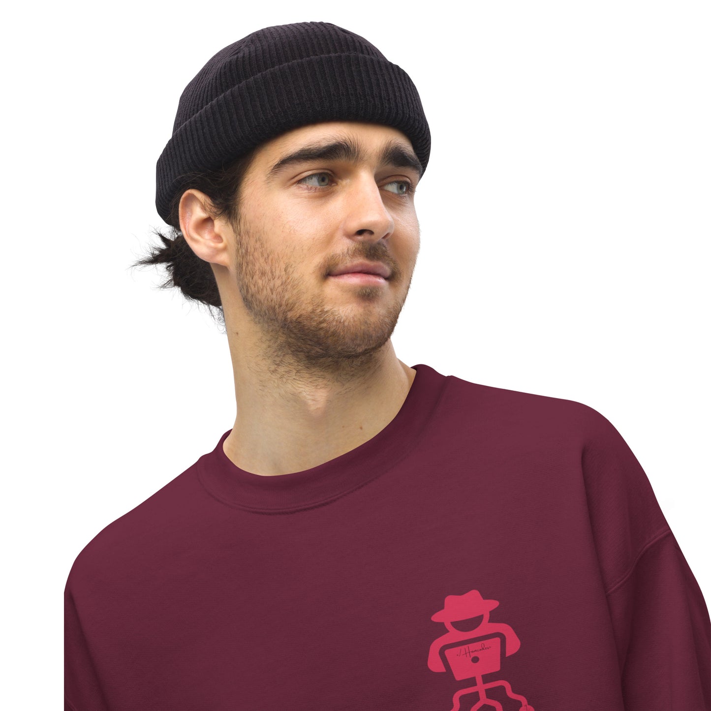 hamcodes unisex-crew-neck-sweatshirt-maroon