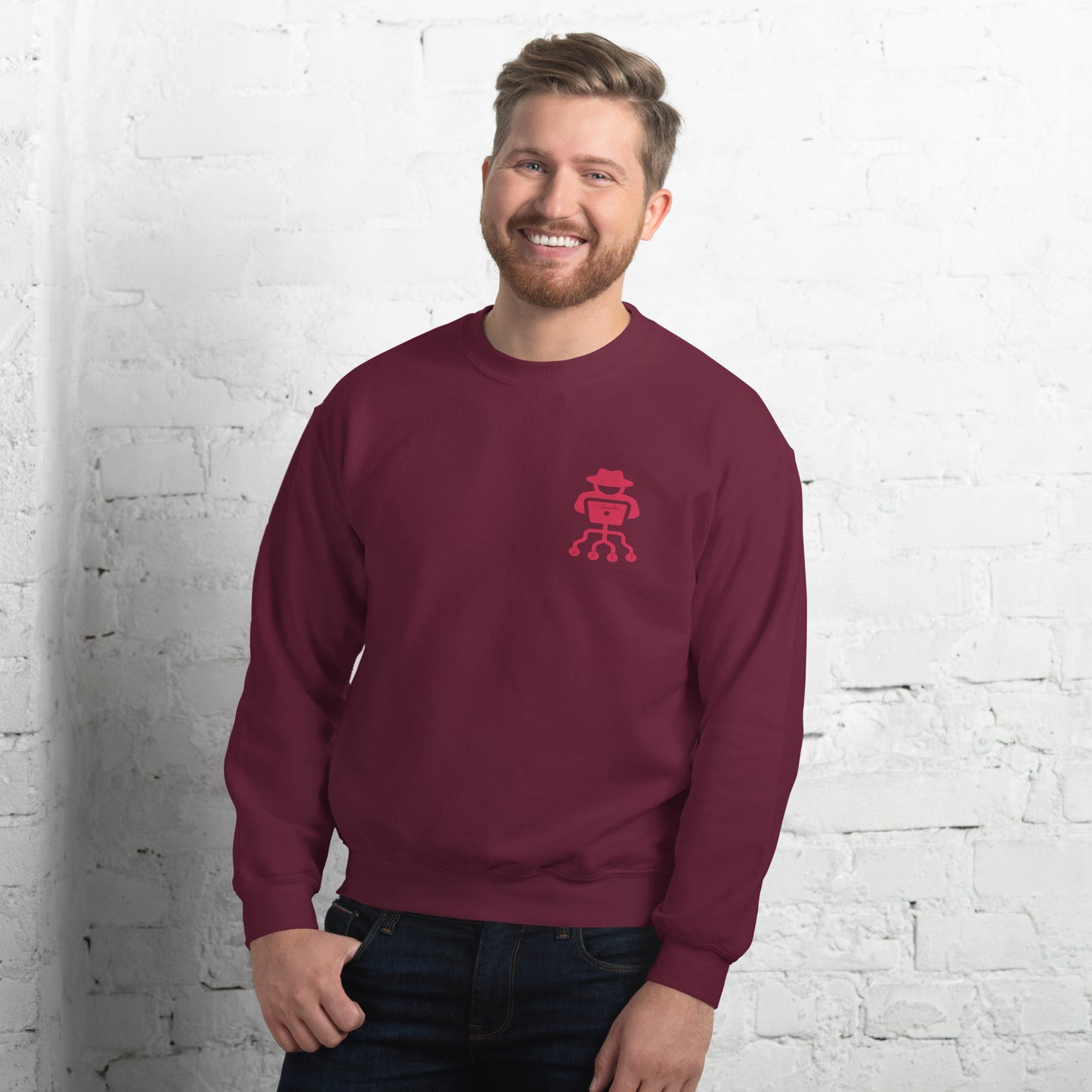 hamcodes unisex-crew-neck-sweatshirt-maroon