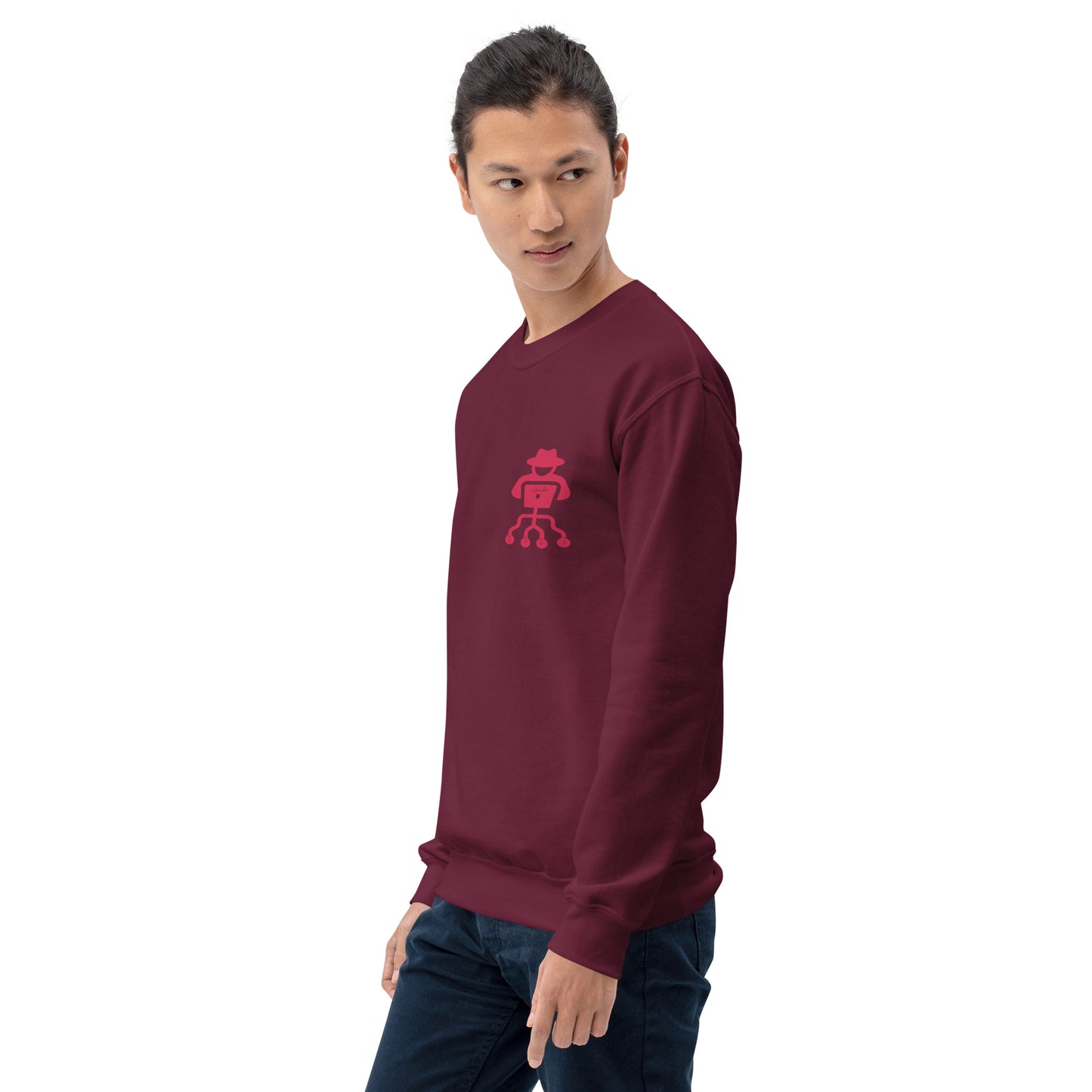 hamcodes unisex-crew-neck-sweatshirt-maroon