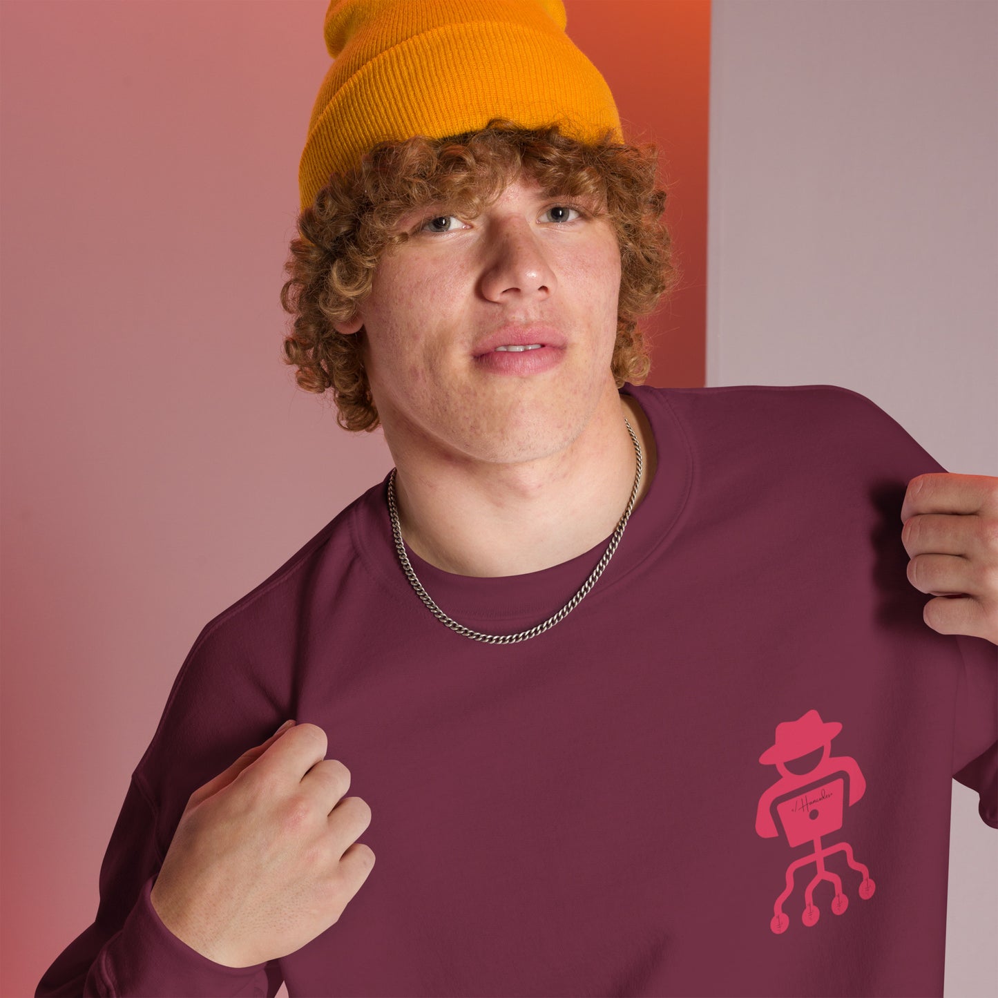 hamcodes unisex-crew-neck-sweatshirt-maroon
