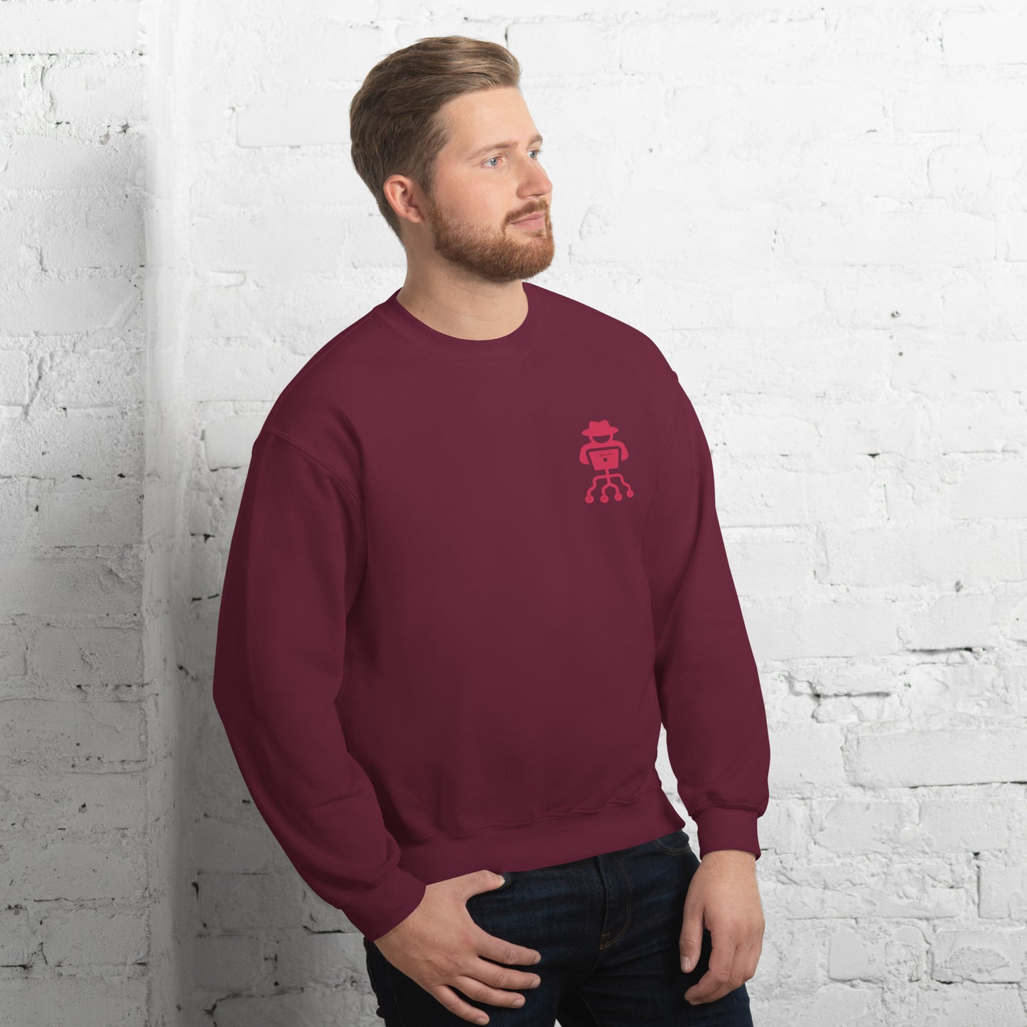 hamcodes unisex-crew-neck-sweatshirt-maroon