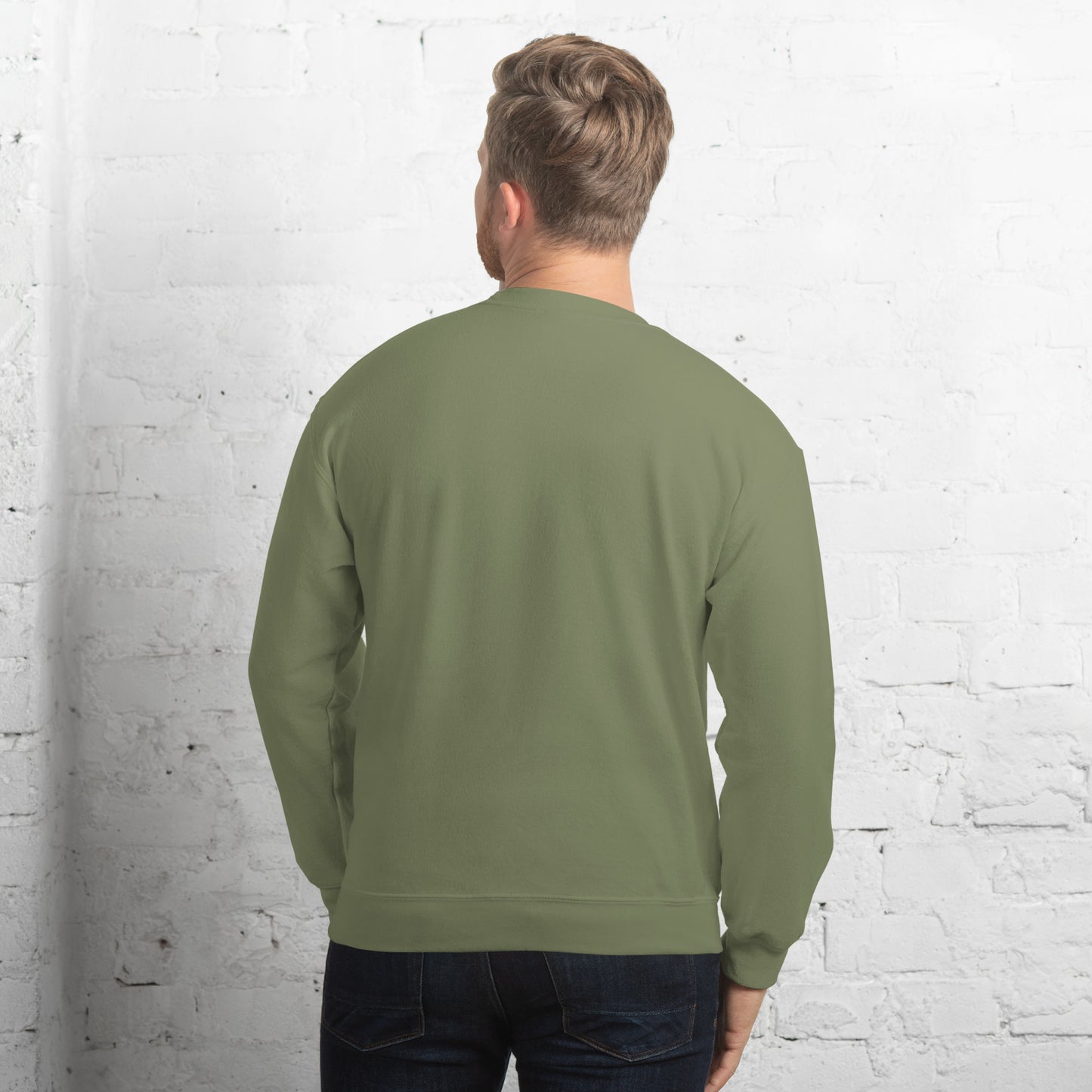 hamcodes unisex-crew-neck-sweatshirt-military-green
