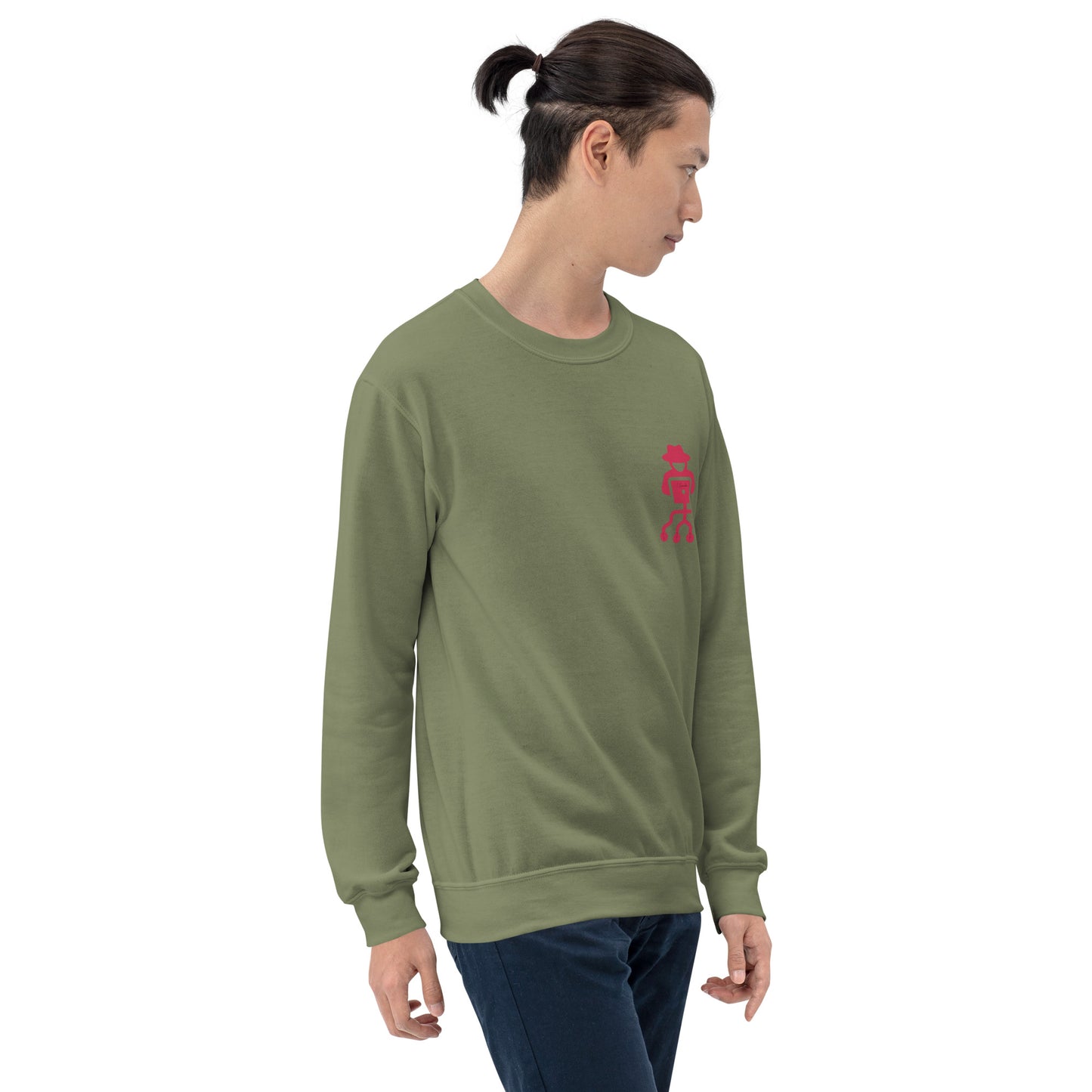 hamcodes unisex-crew-neck-sweatshirt-military-green