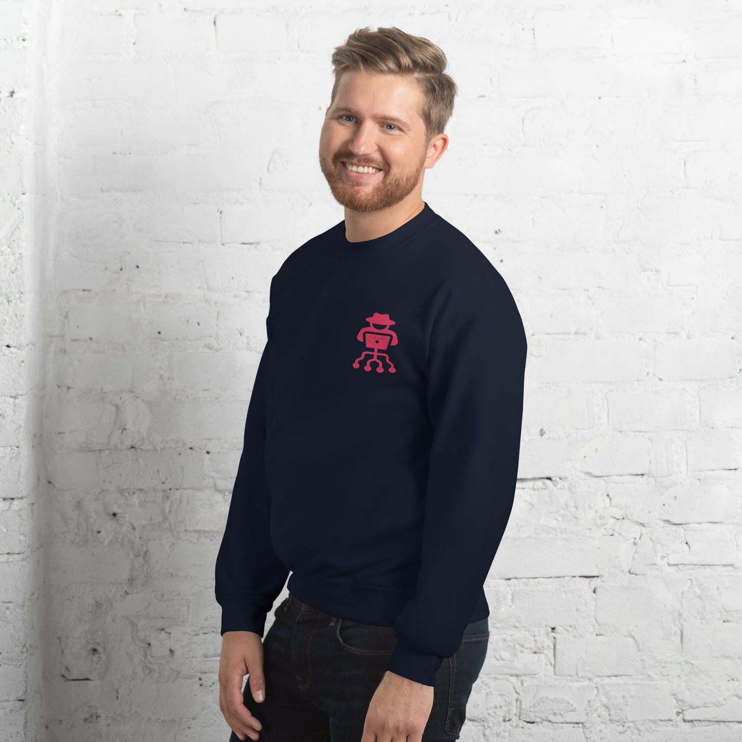 hamcodes unisex-crew-neck-sweatshirt-navy