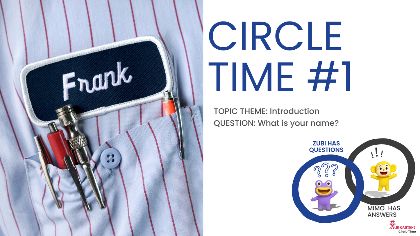Free Download printable 00 CTCP1 CIRCLE TIME #1 – WHAT’S YOUR NAME.pdf – Hi Garten from Hamcodes