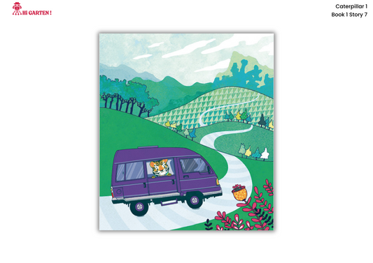 Free Download printable Story 7 – TUV Tiger Visits Uncle Turtle – Hi Garten Stories Caterpillar 1 – from Hamcodes