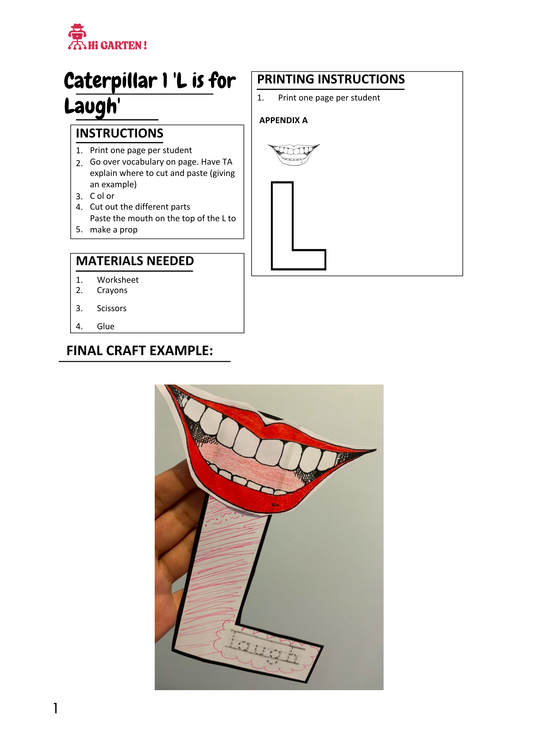Free Download printable 19 CP19 JKL LAUGH CRAFT.pdf – Hi Garten from Hamcodes