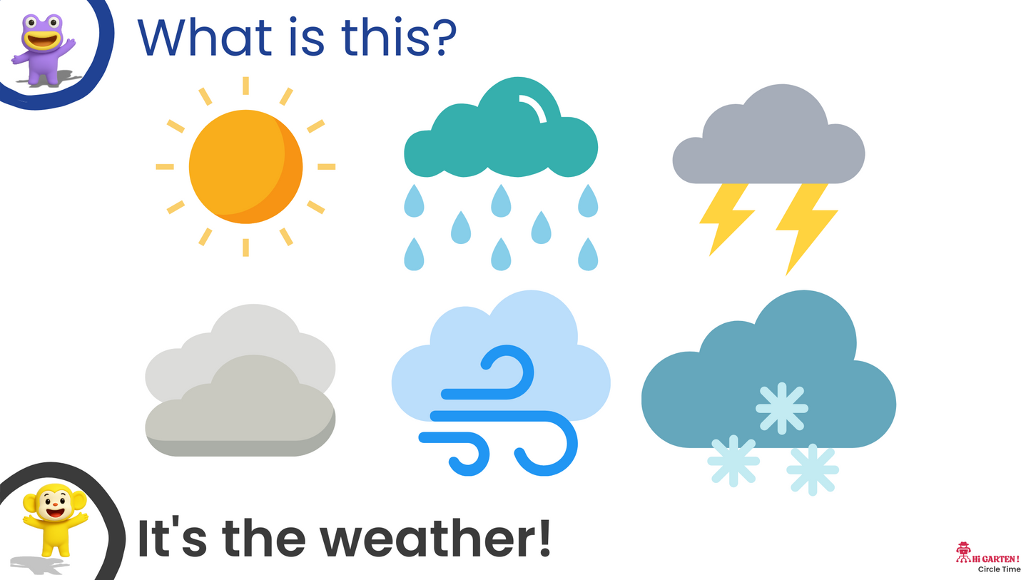 Free Download printable 07 CTCP8 CIRCLE TIME #8 – HOW’S THE WEATHER.pdf – Hi Garten from Hamcodes