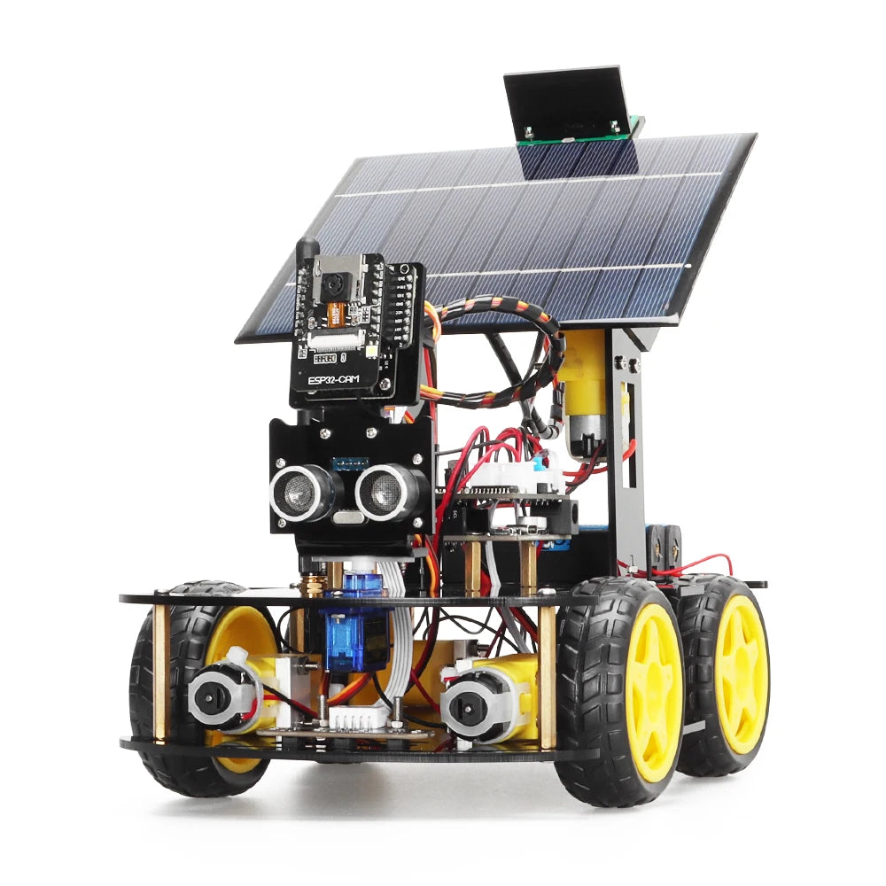 AI-powered, solar-charging smart robot! The ESP32 Smart Robot Kit is a feature-packed automation and AI-driven robotics kit designed for Arduino enthusiasts, students, and DIY makers