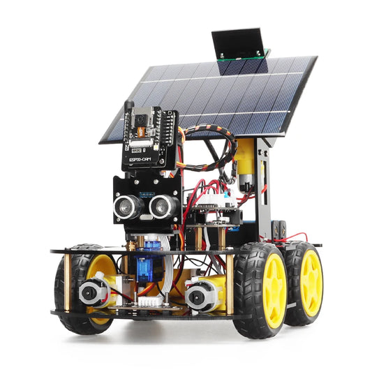 AI-powered, solar-charging smart robot! The ESP32 Smart Robot Kit is a feature-packed automation and AI-driven robotics kit designed for Arduino enthusiasts, students, and DIY makers