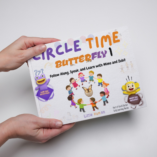 Circle Time Book: Follow Along, Speak, and Learn with Mimo and Zubi! (Butterfly 1 – Ages 3–6) By Little Ham | Published by Hamcodes (K.H)