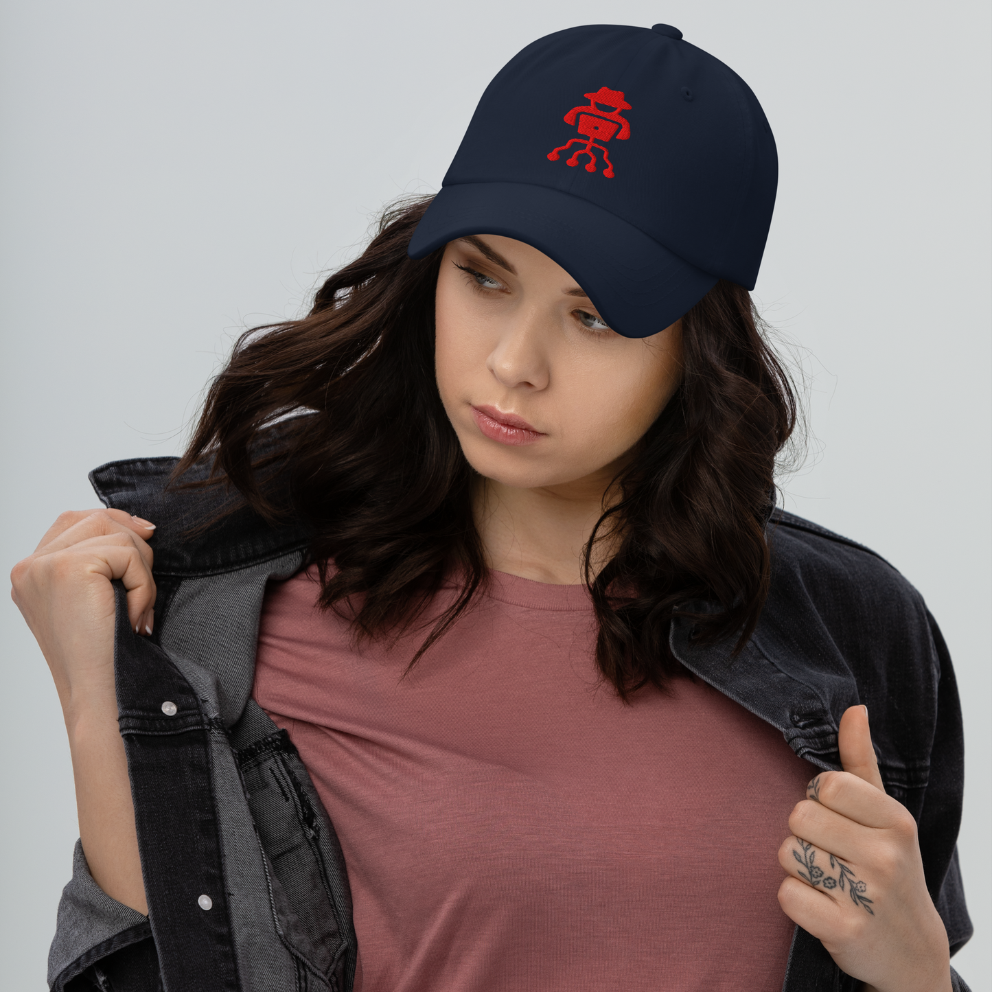 Hacker Dad Hat – Low-profile, adjustable chino cotton cap for tech lovers & streetwear fans
