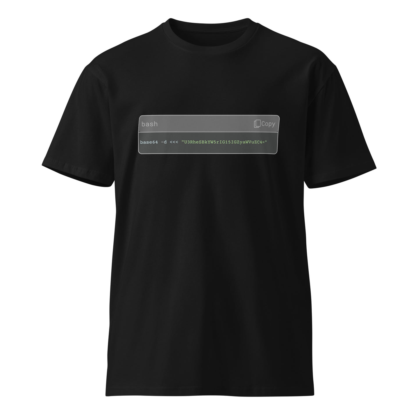 Hamcodes ALL YOUR BASE Tee – Decoded Style. Encoded Message Unisex premium t-shirt