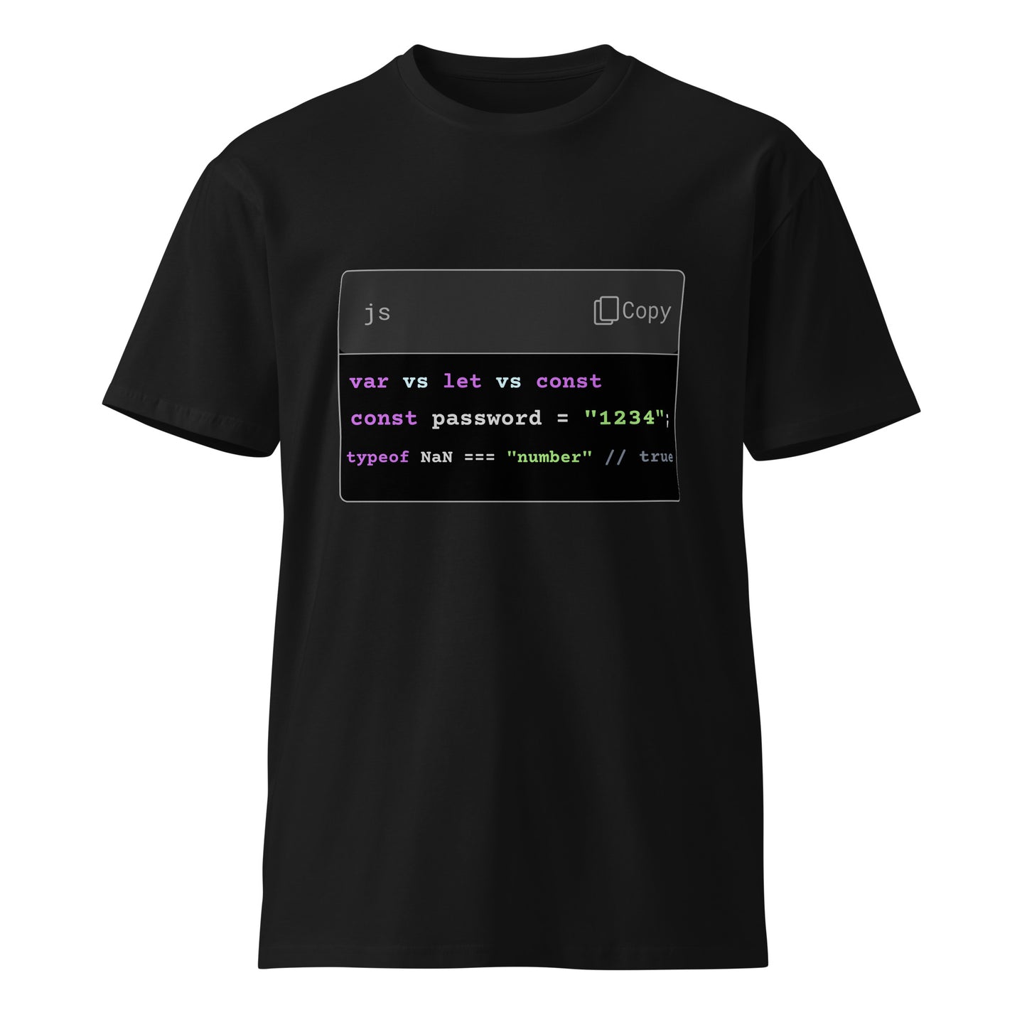 Hamcodes JavaScript Crimes Tee – Undefined. Unexpected. Unapologetic. Unisex premium t-shirt