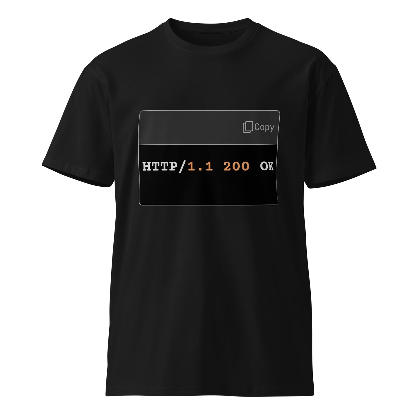 Hamcodes HTTP/1.1 200 OK Tee – Minimal, Confirmed, and Dev-Approved Unisex premium t-shirt