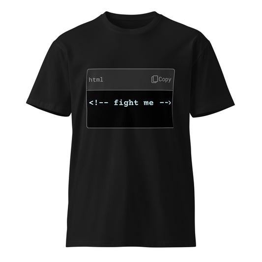 Hamcodes Tee – Commented. Committed. Confrontational. Unisex premium t-shirt