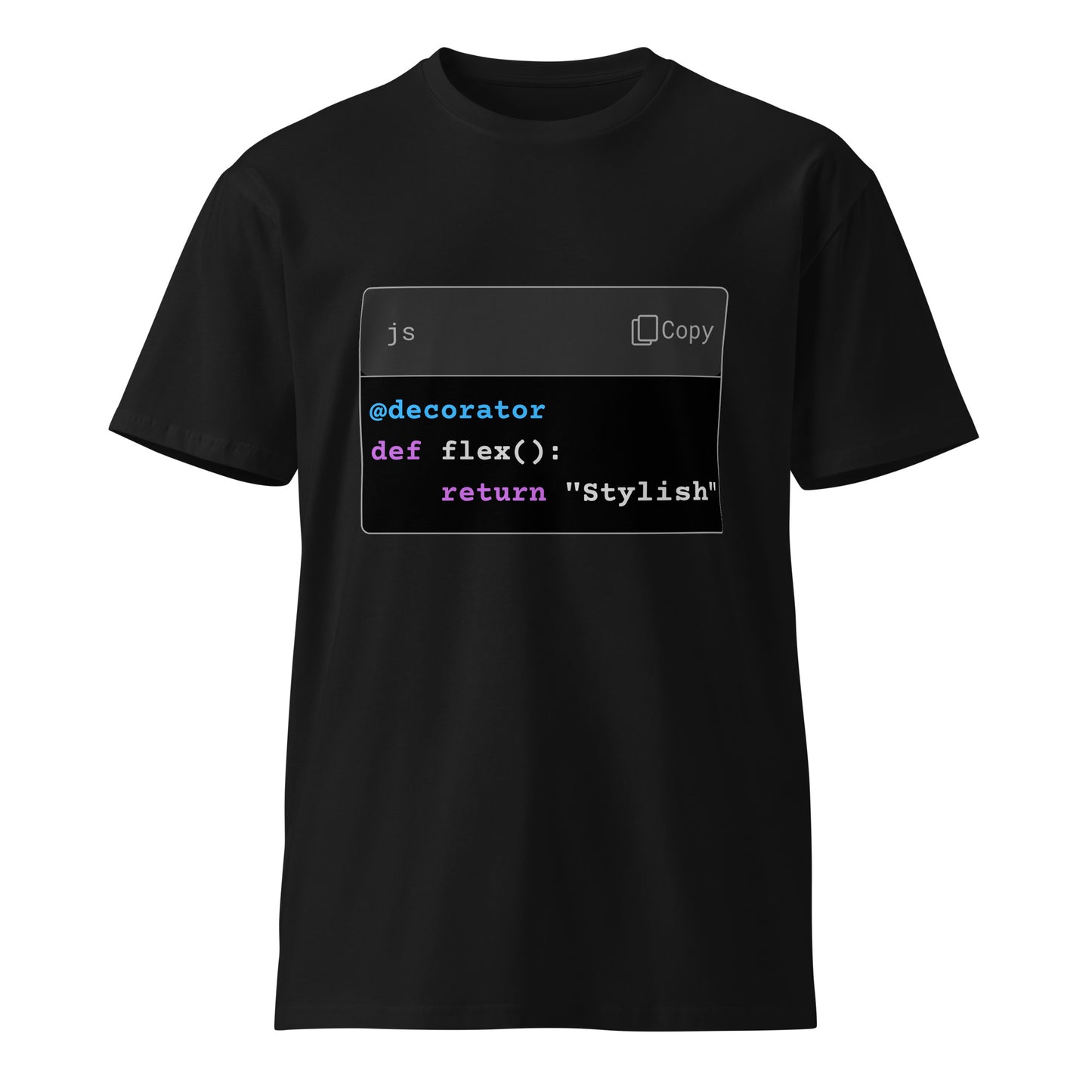Hamcodes @decorator flex() Tee – Functionally Stylish Unisex premium t-shirt