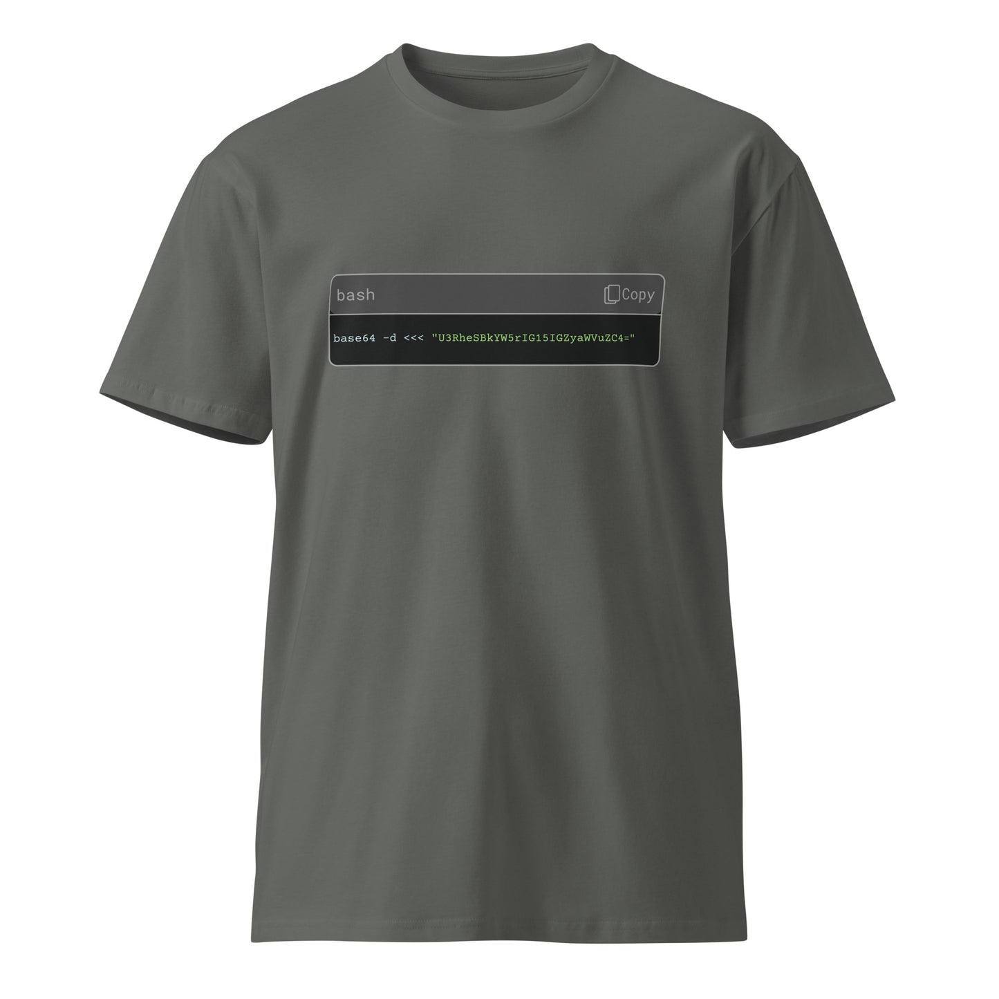 Hamcodes ALL YOUR BASE Tee – Decoded Style. Encoded Message Unisex premium t-shirt