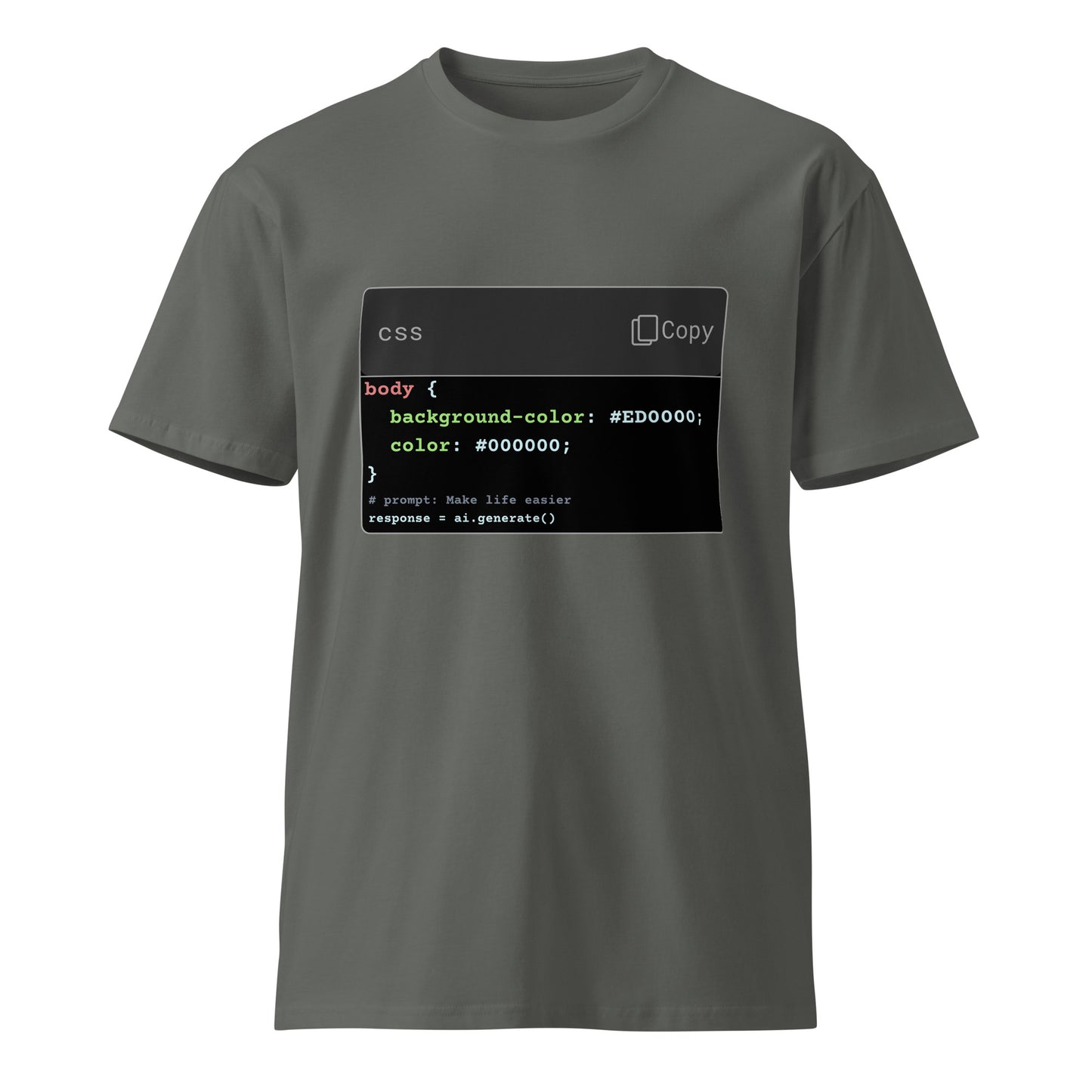 Hamcodes Make Life Easier Tee – Styled by Code. Powered by AI. Unisex premium t-shirt