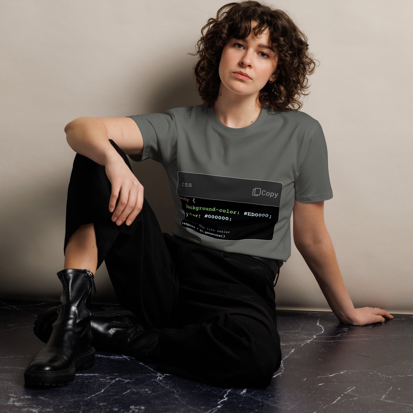 Hamcodes Make Life Easier Tee – Styled by Code. Powered by AI. Unisex premium t-shirt