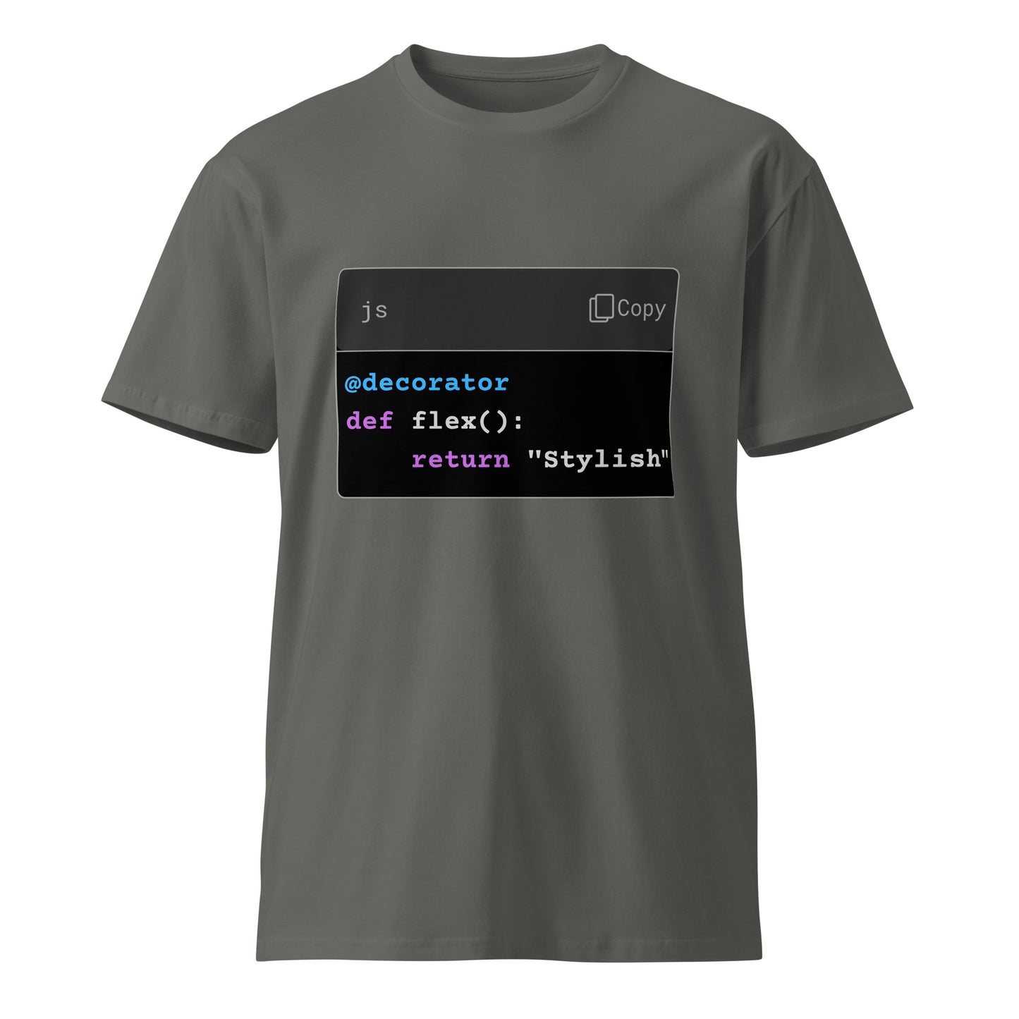 Hamcodes @decorator flex() Tee – Functionally Stylish Unisex premium t-shirt