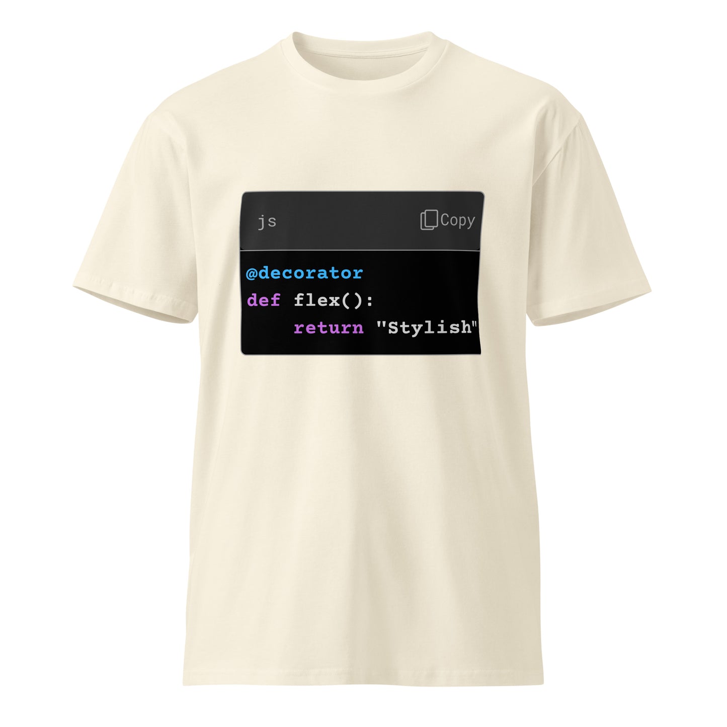 Hamcodes @decorator flex() Tee – Functionally Stylish Unisex premium t-shirt