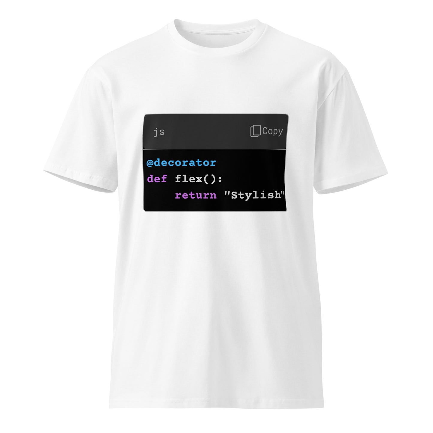 Hamcodes @decorator flex() Tee – Functionally Stylish Unisex premium t-shirt