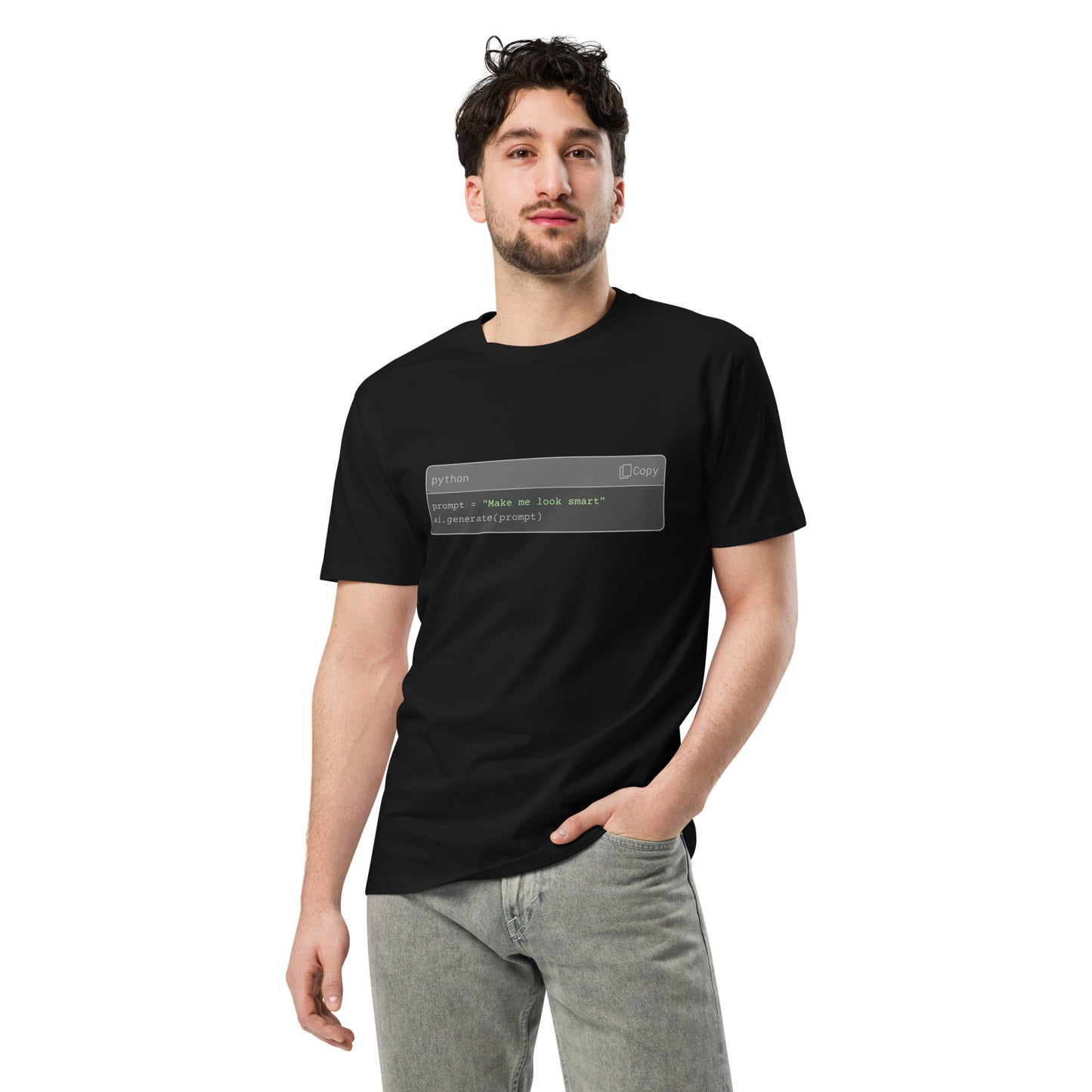 Hamcodes AI PROMPT ENGINEER Tee – Subtle Flex. Terminal Humor. Dev-Irony Included Unisex premium t-shirt